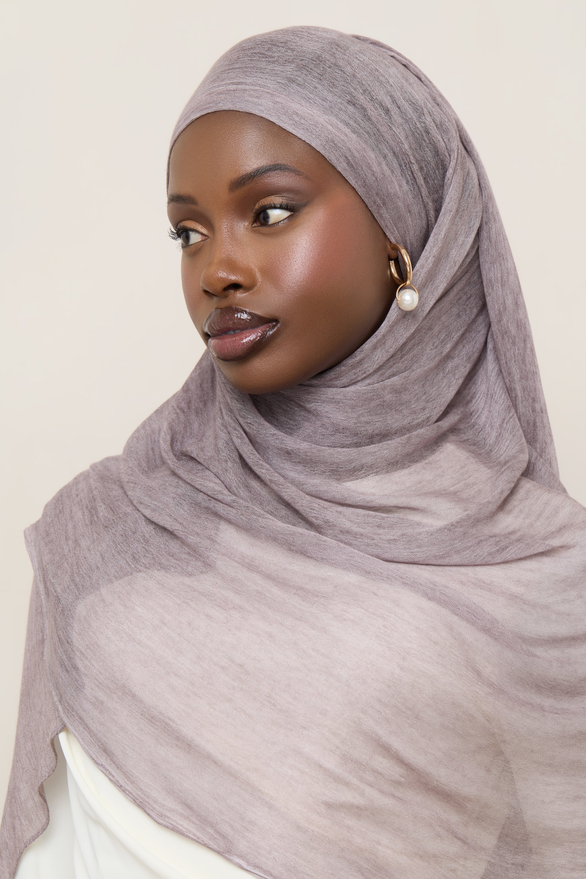 Modal Crinkle Hijab - Mushroom Hijabs Veiled 