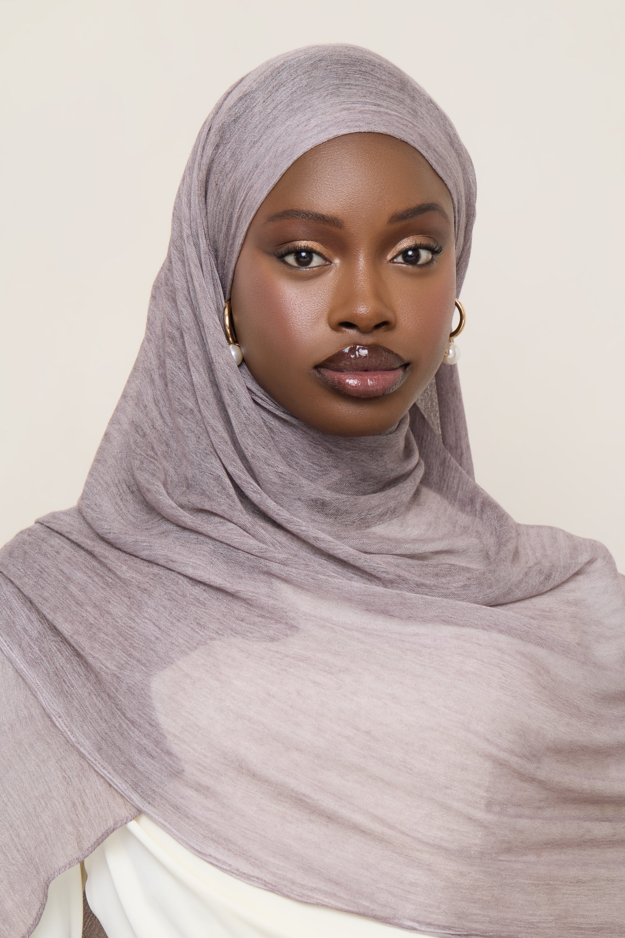 Modal Crinkle Hijab - Mushroom Hijabs Veiled 