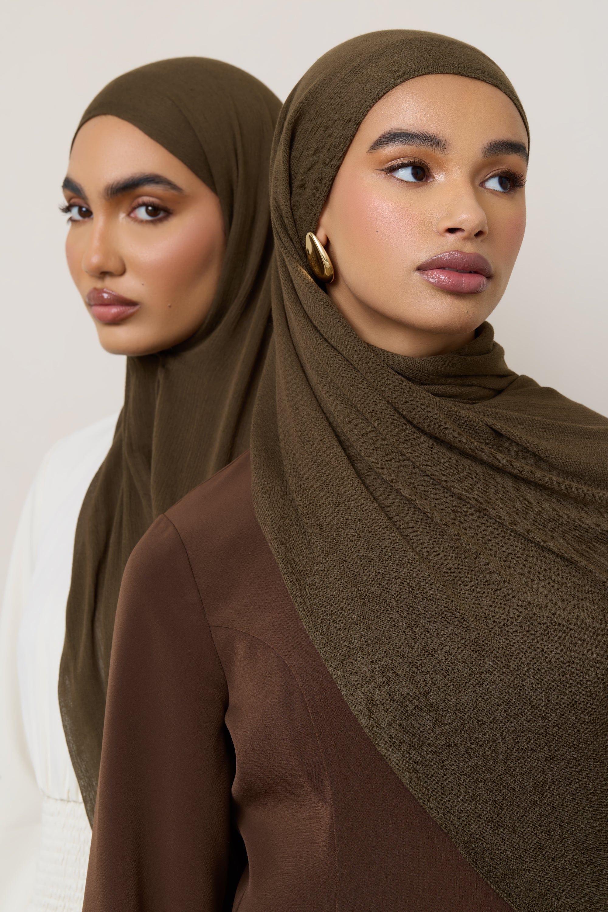 Modal Crinkle Hijab - Olive Hijabs Veiled 