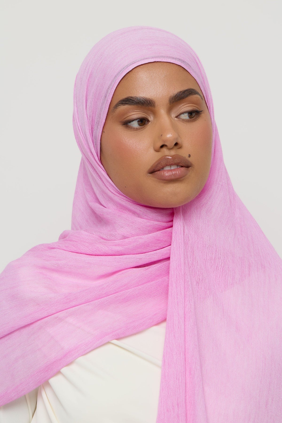 Modal Crinkle Hijab - Pink Hijabs Veiled 