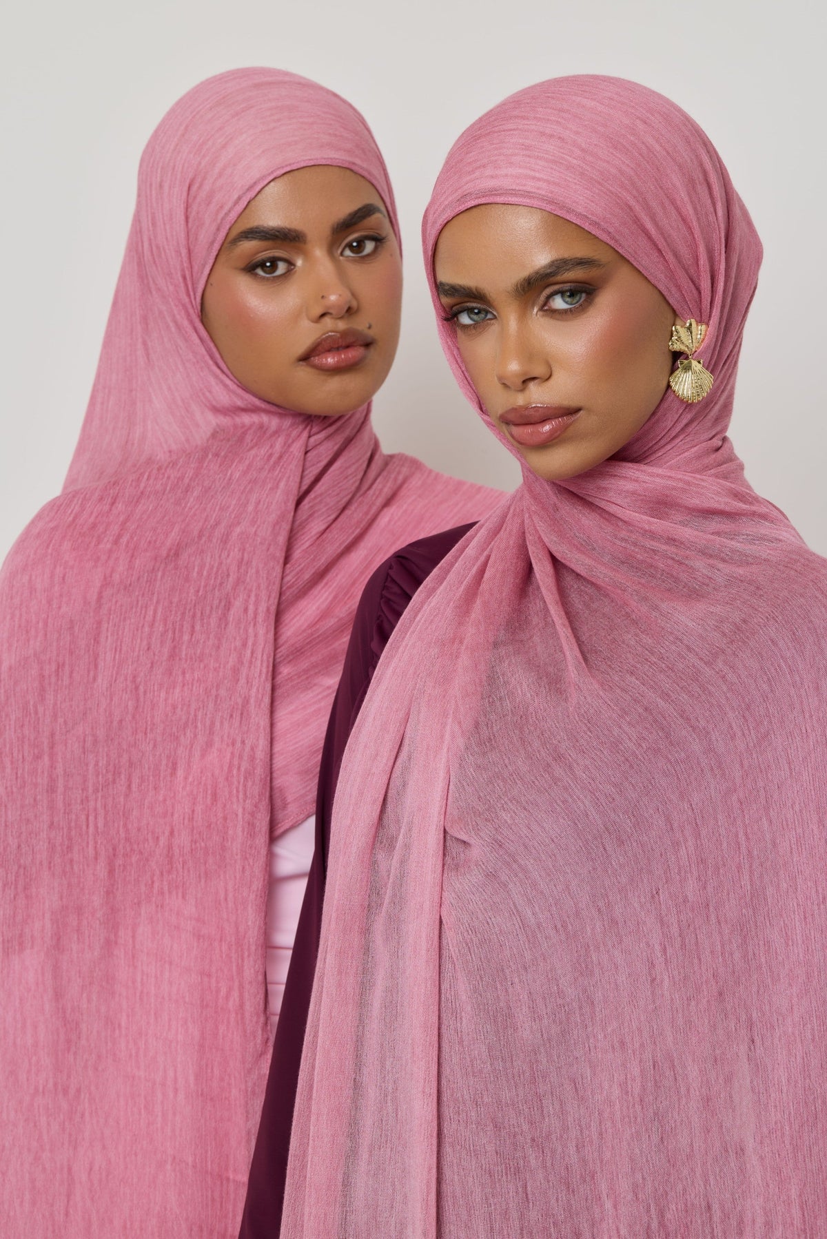 Modal Crinkle Hijab - Pink Drink Hijabs Veiled 