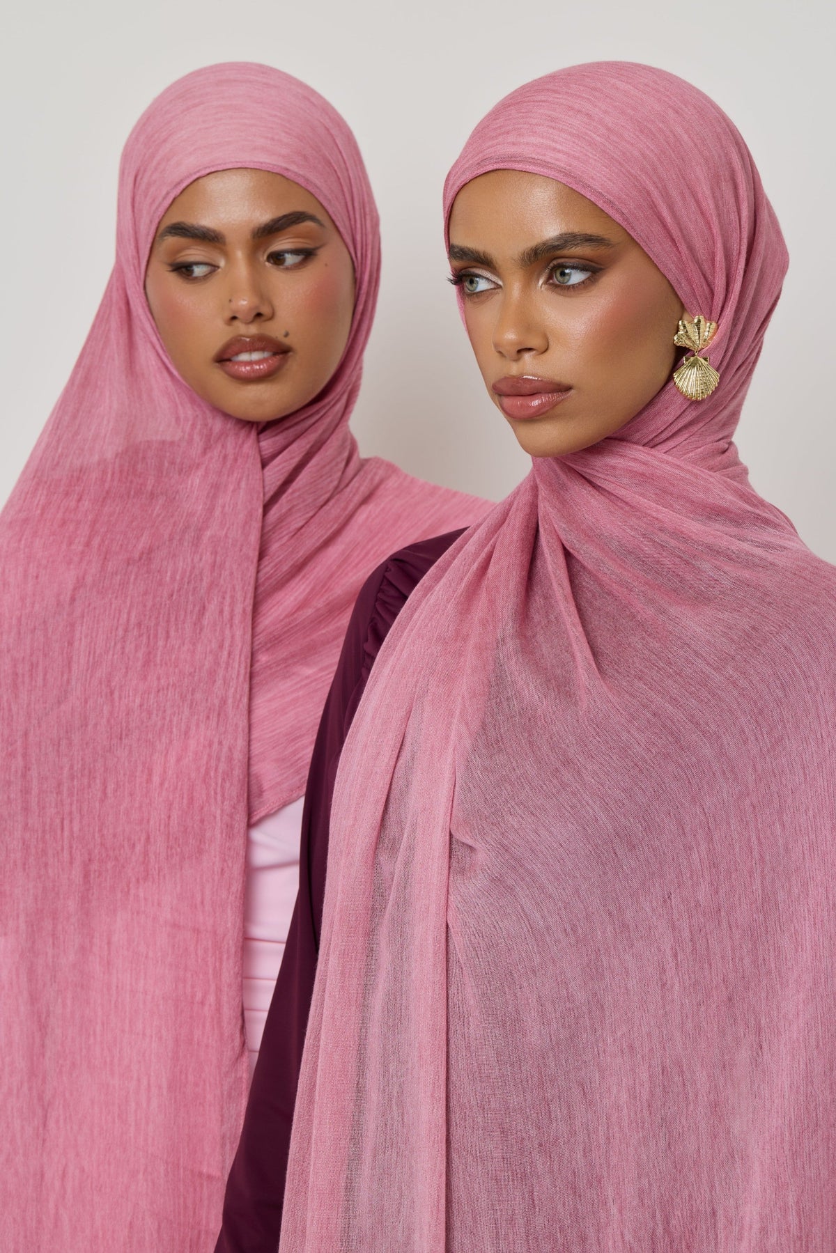 Modal Crinkle Hijab - Pink Drink Hijabs Veiled 