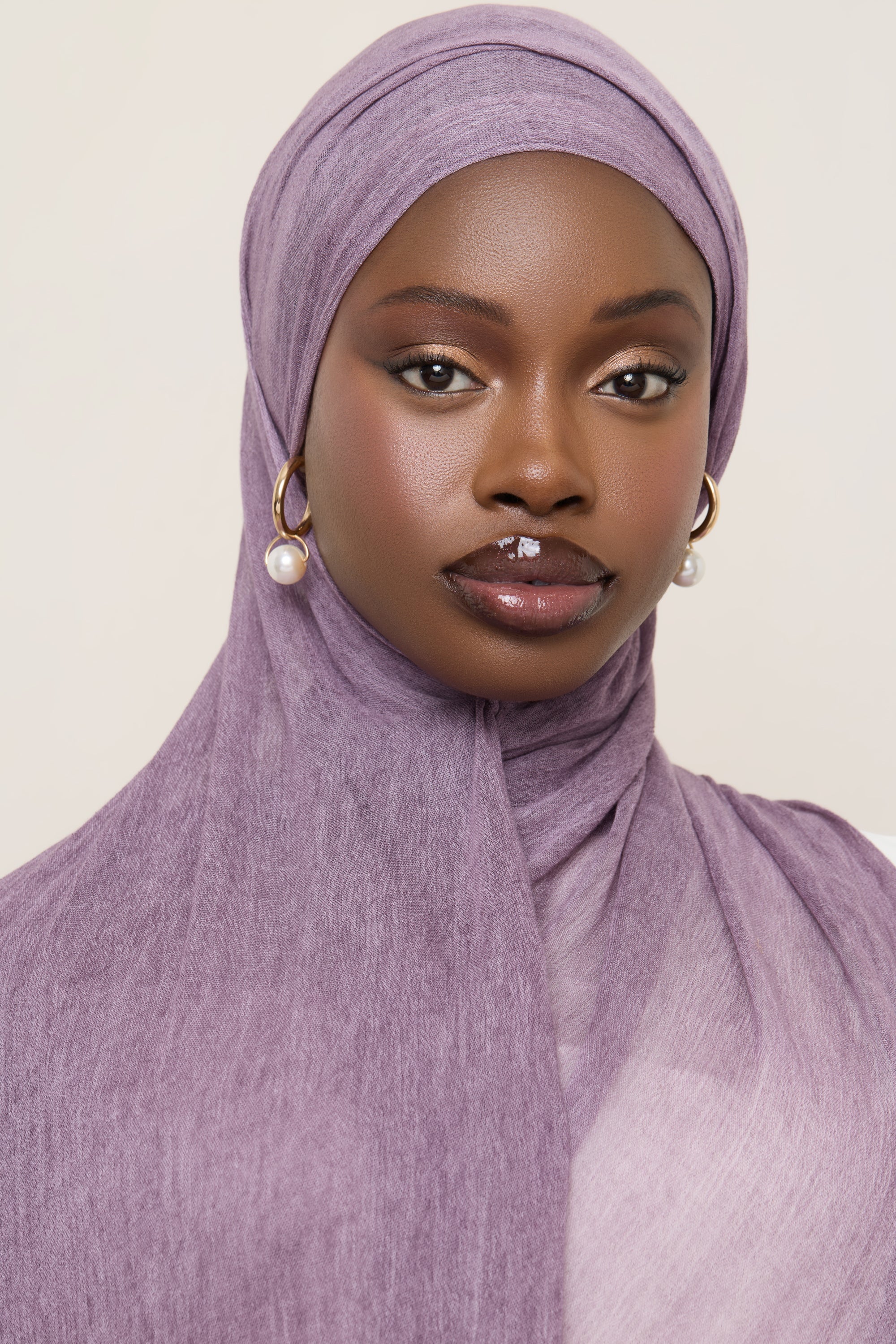 Modal Crinkle Hijab - Plum Hijabs Veiled 
