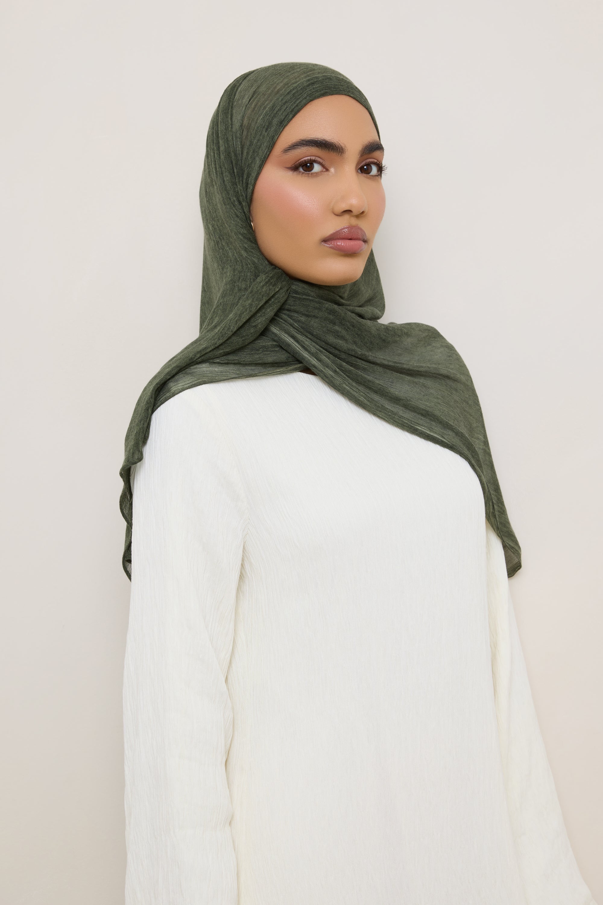 Modal Crinkle Hijab - Sea Kelp Hijabs Veiled 