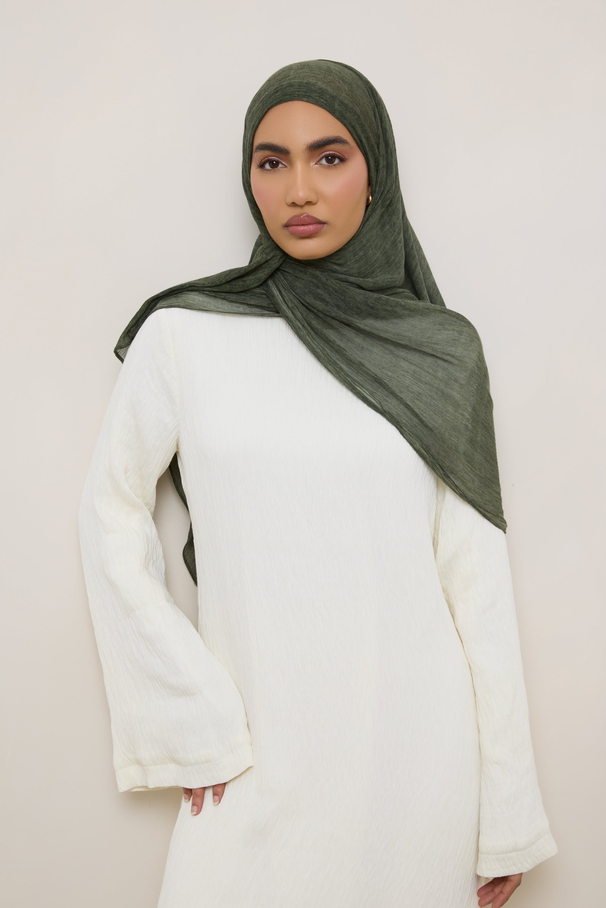 Modal Crinkle Hijab - Sea Kelp Hijabs Veiled 