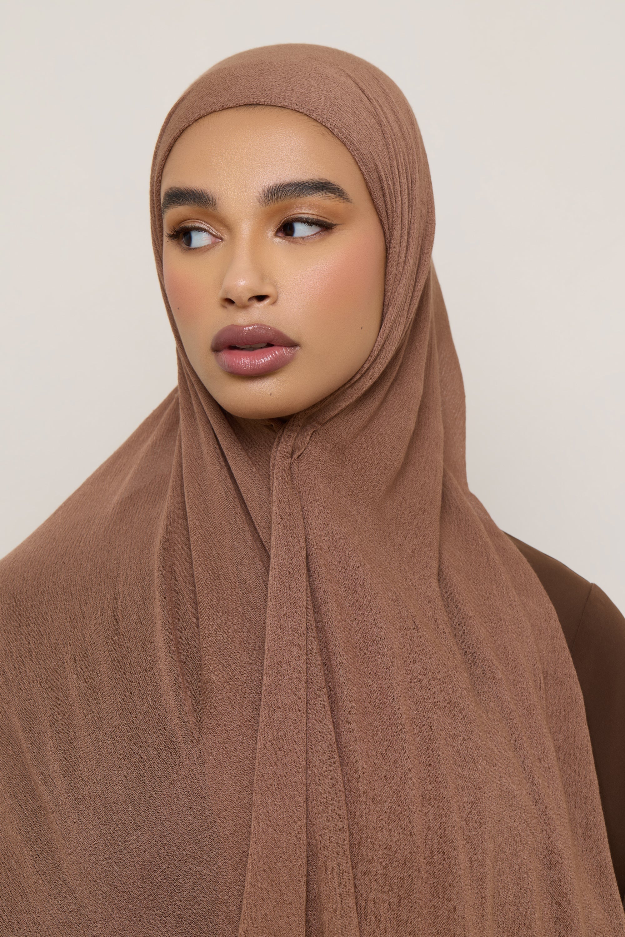 Modal Crinkle Hijab - Semolina Hijabs Veiled 
