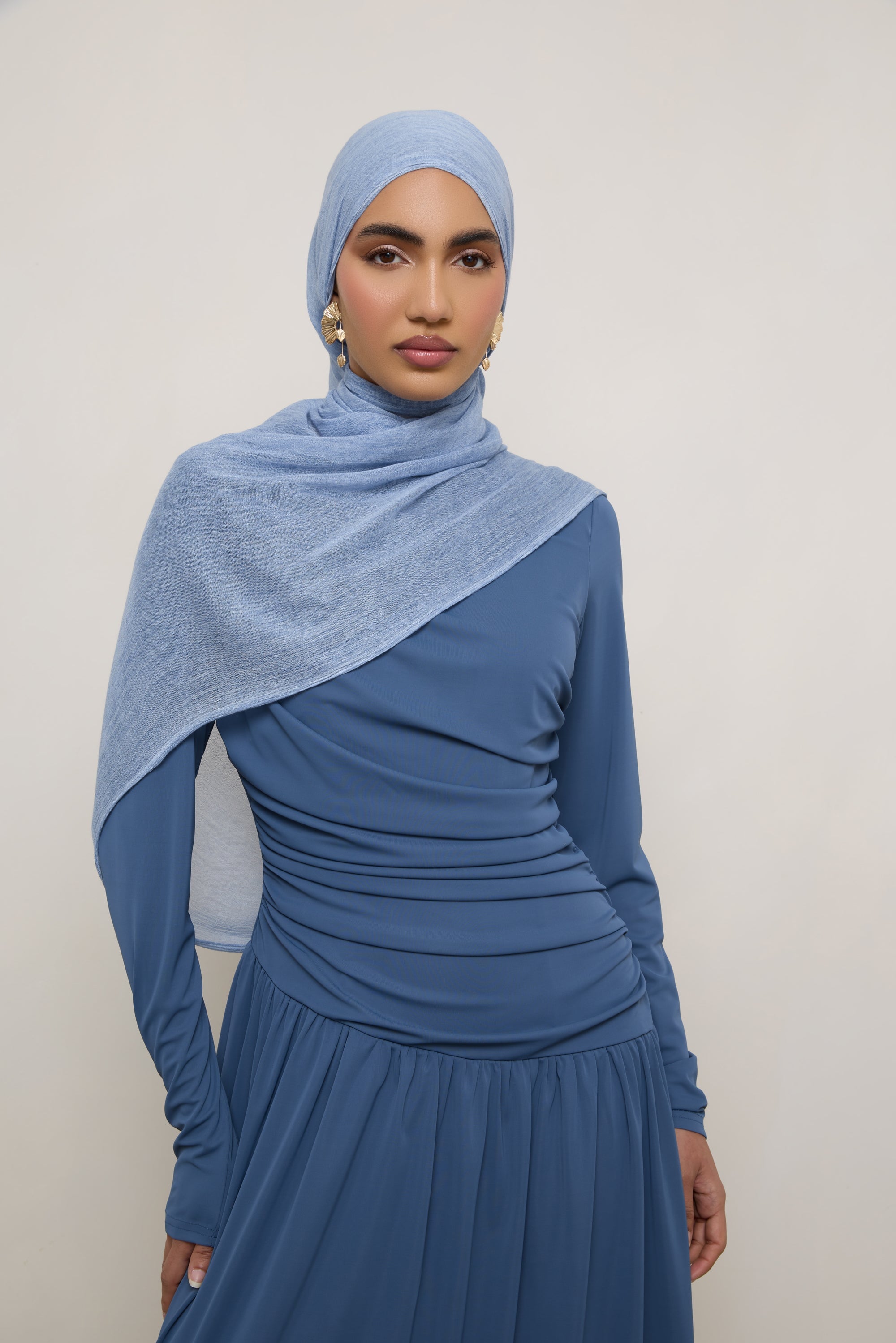 Modal Crinkle Hijab - Sky Hijabs Veiled 
