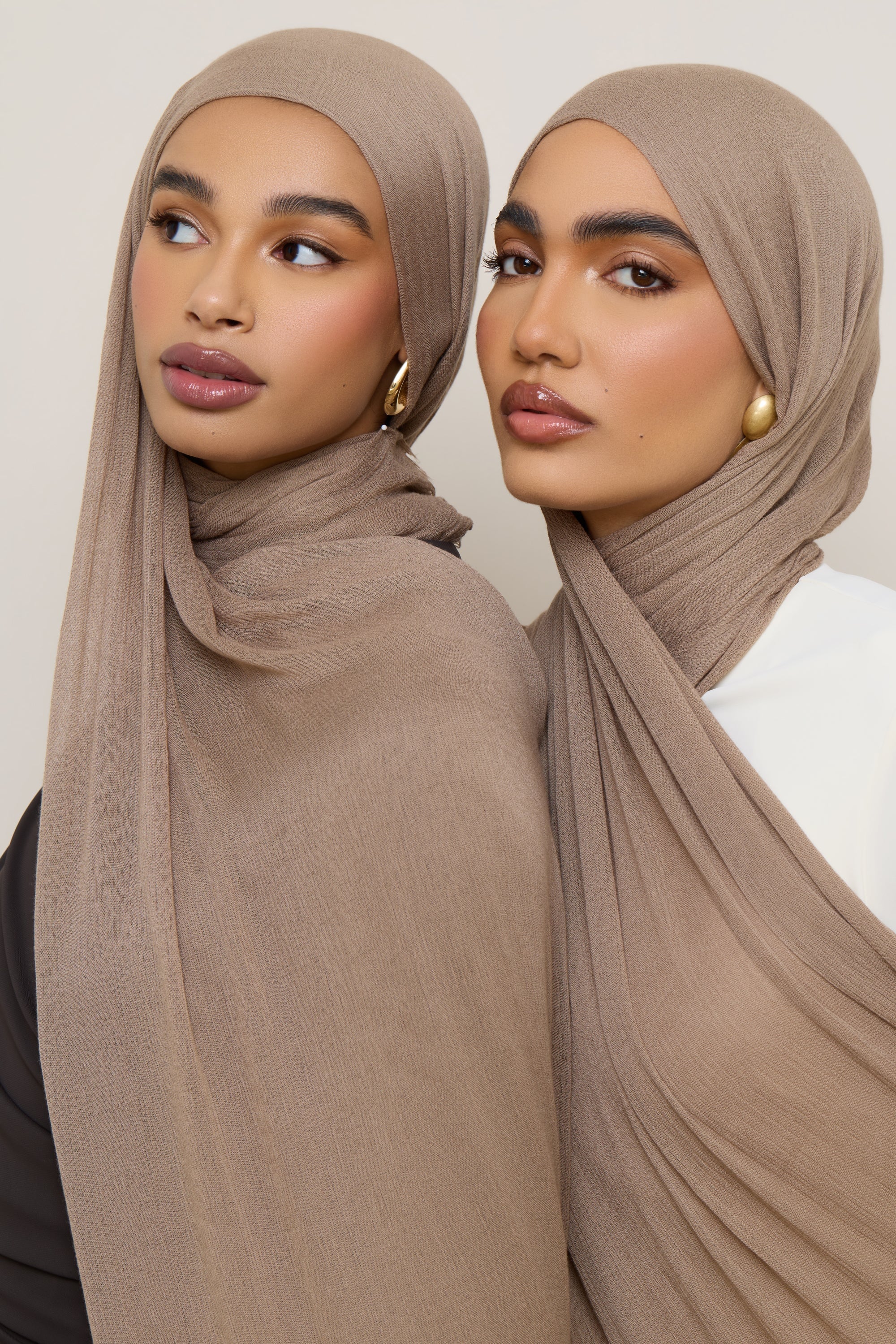 Modal Crinkle Hijab - Truffle Hijabs Veiled 