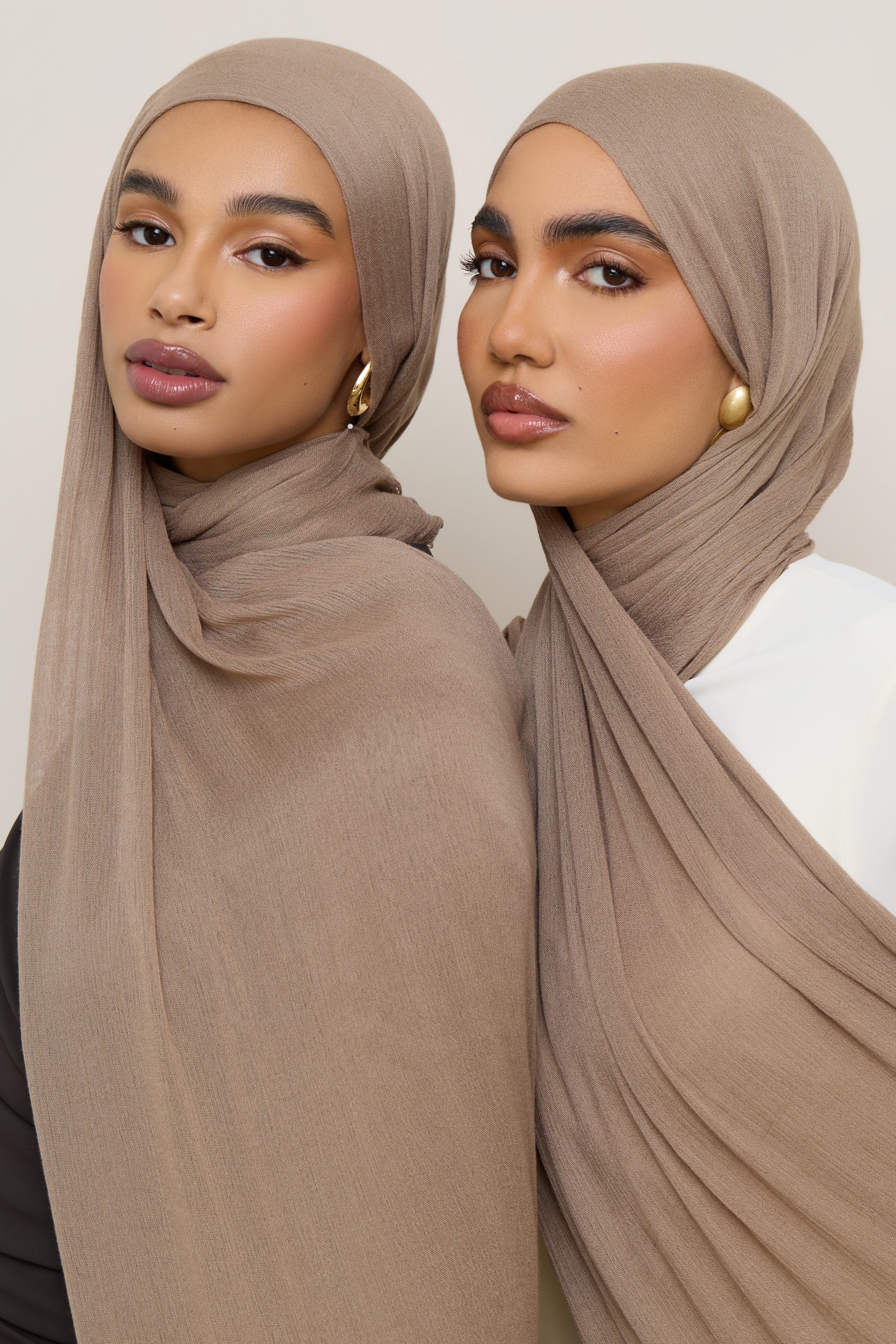 Modal Crinkle Hijab - Truffle Hijabs Veiled 