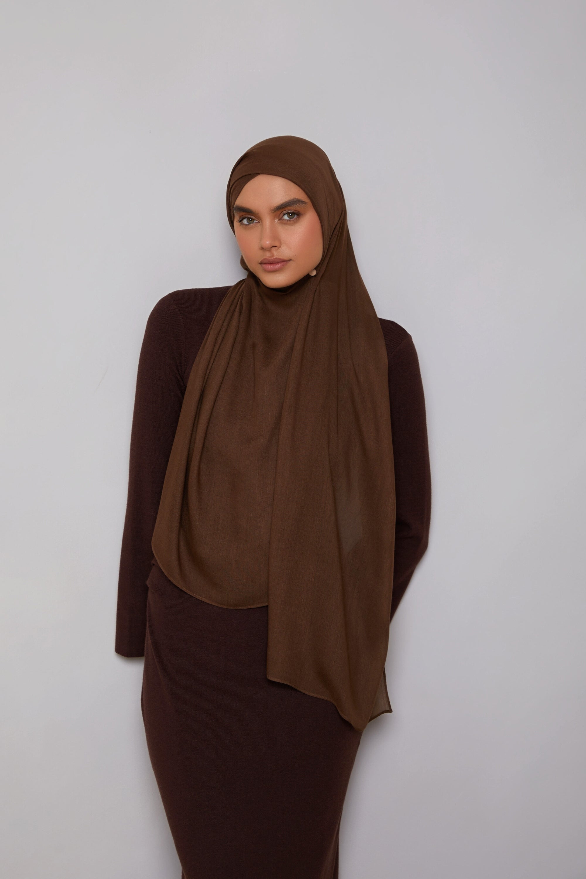 Modal Hijab - Bronze Green Veiled 