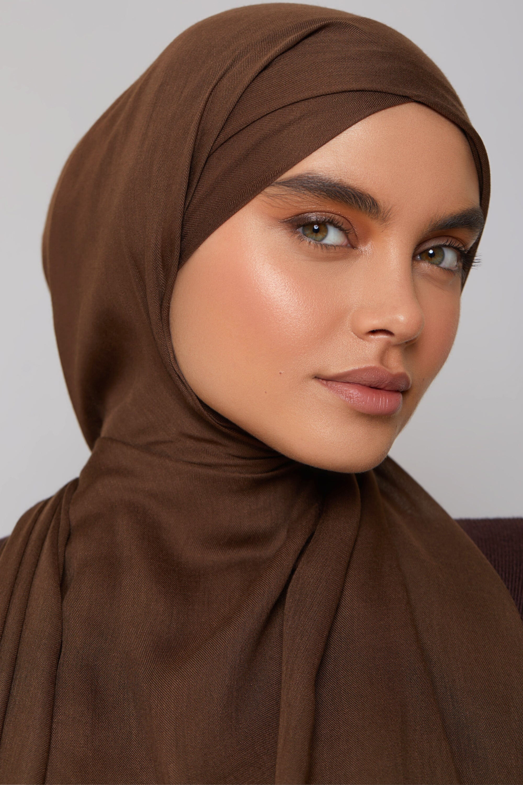 Modal Hijab - Bronze Green Veiled 