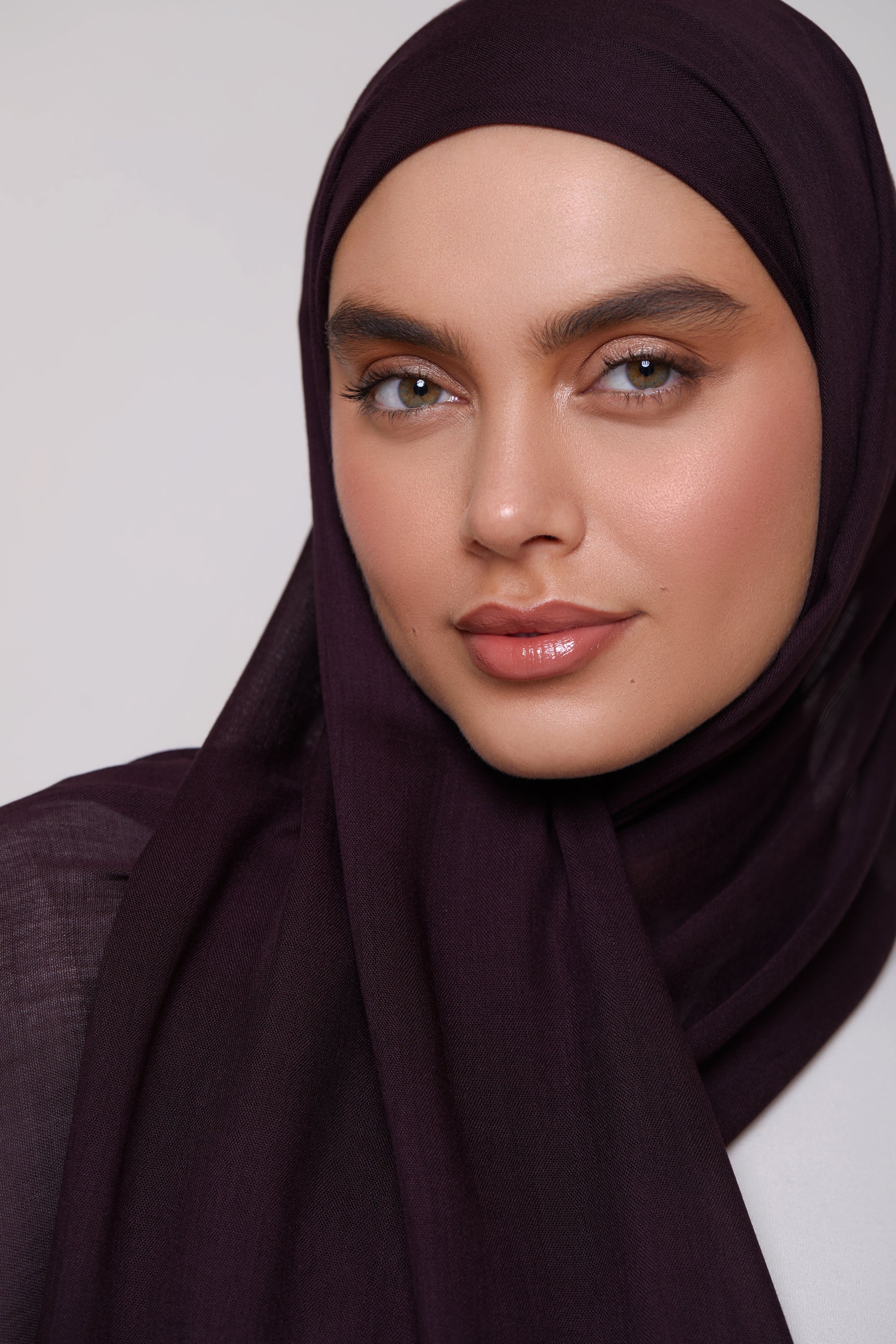 Modal Hijab - Chocolate Plum Veiled 