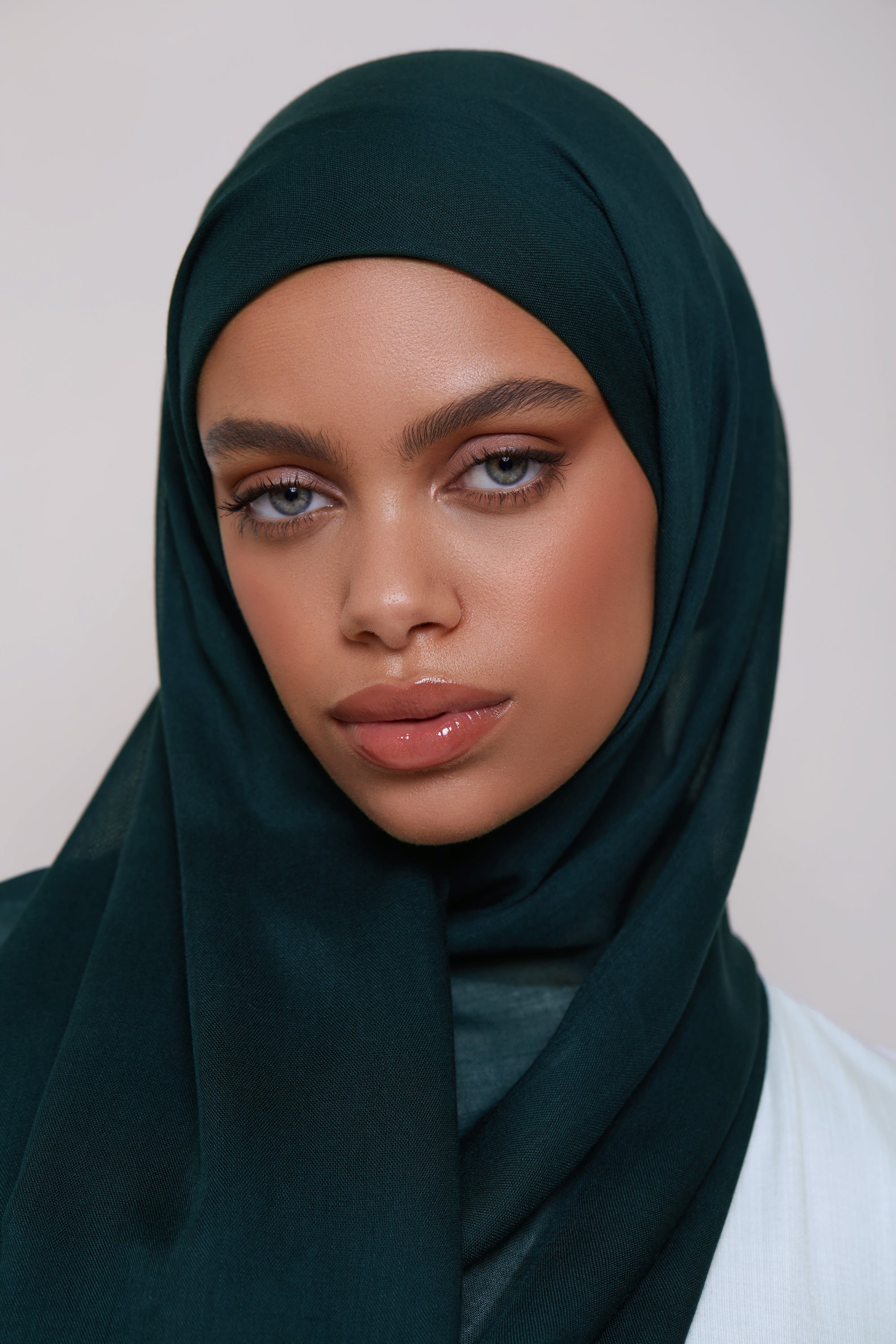Modal Hijab - Dark Teal Veiled 
