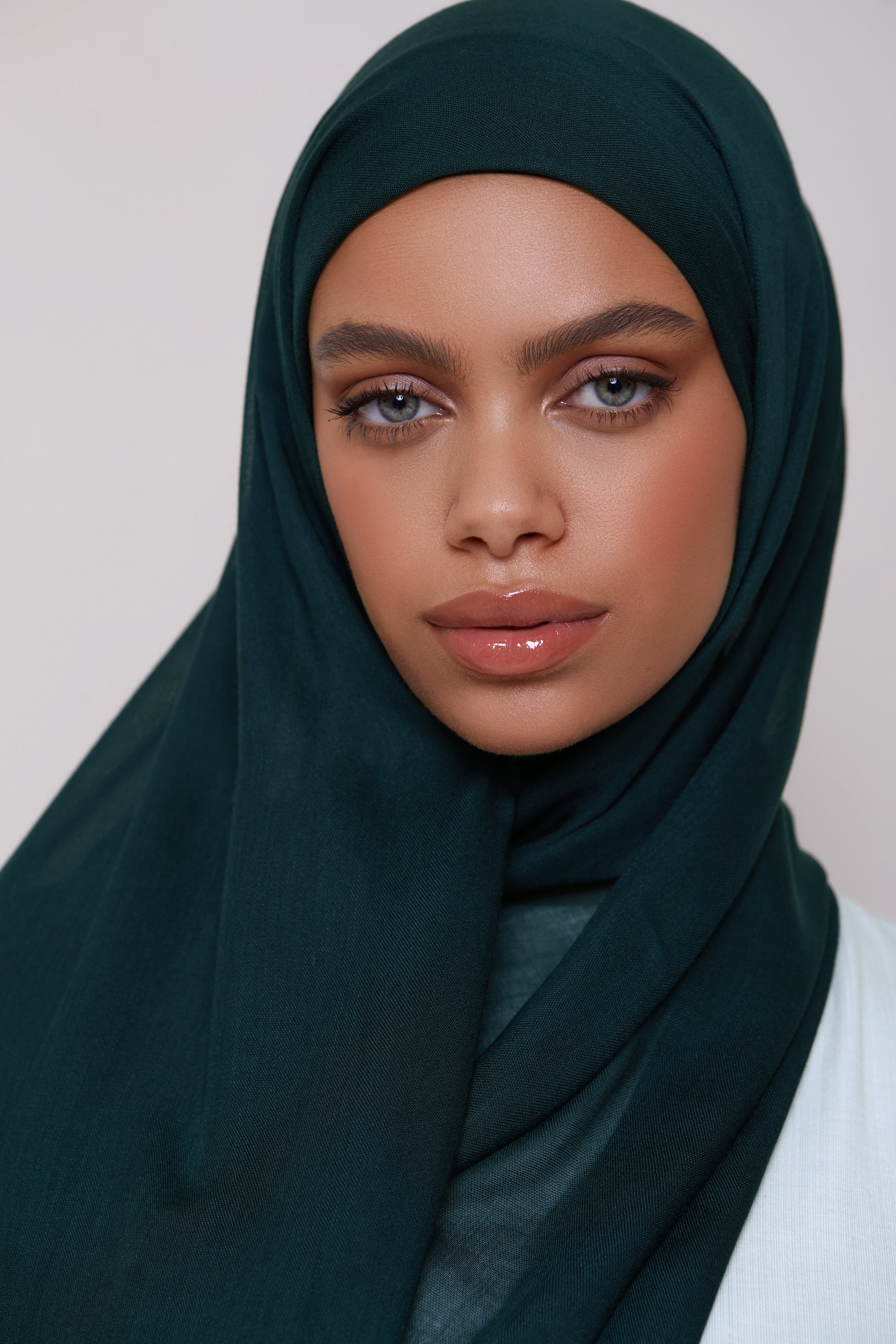 Modal Hijab - Dark Teal Veiled 