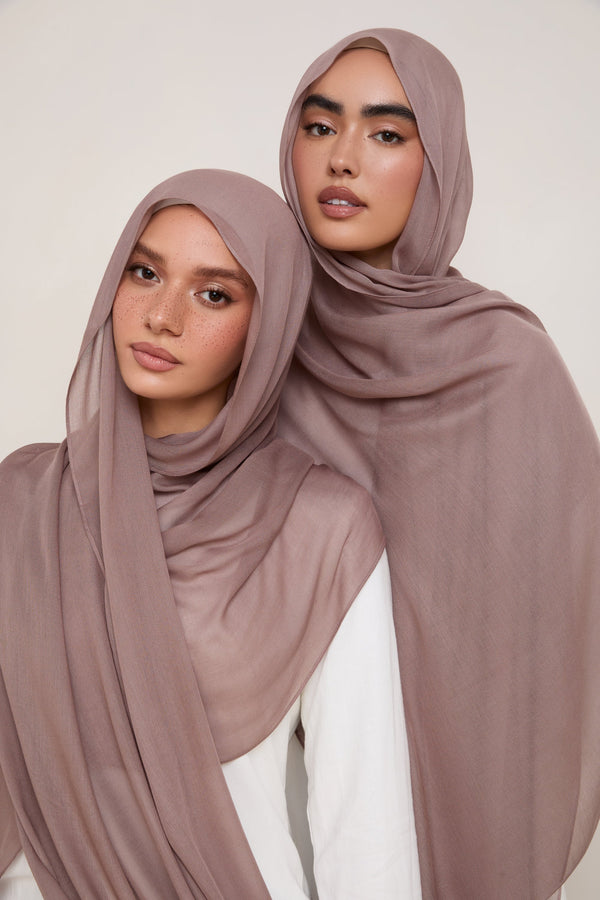 Printed Modal Hijab - Smoky Quartz