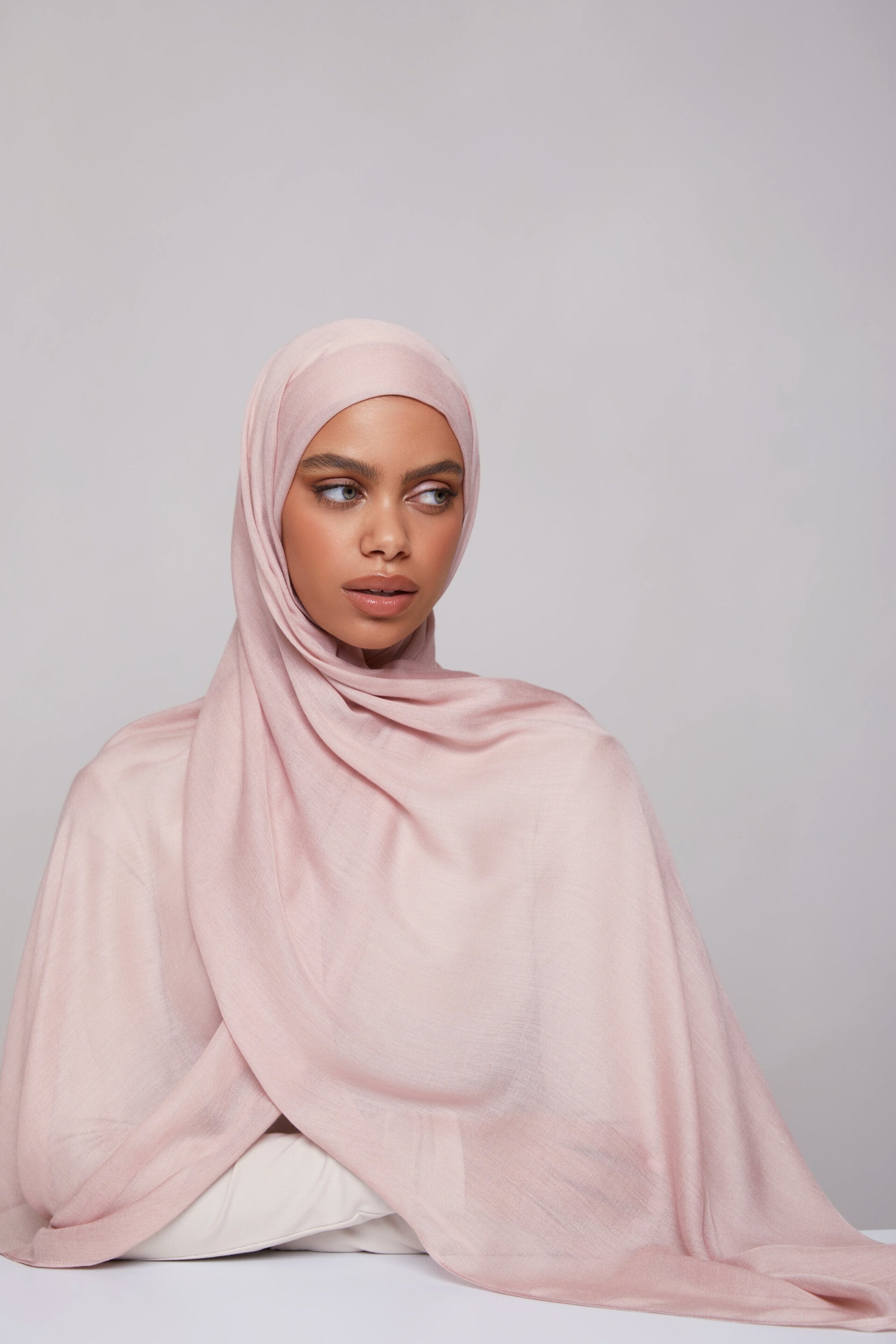 Modal Hijab - Dusky Pink Veiled 