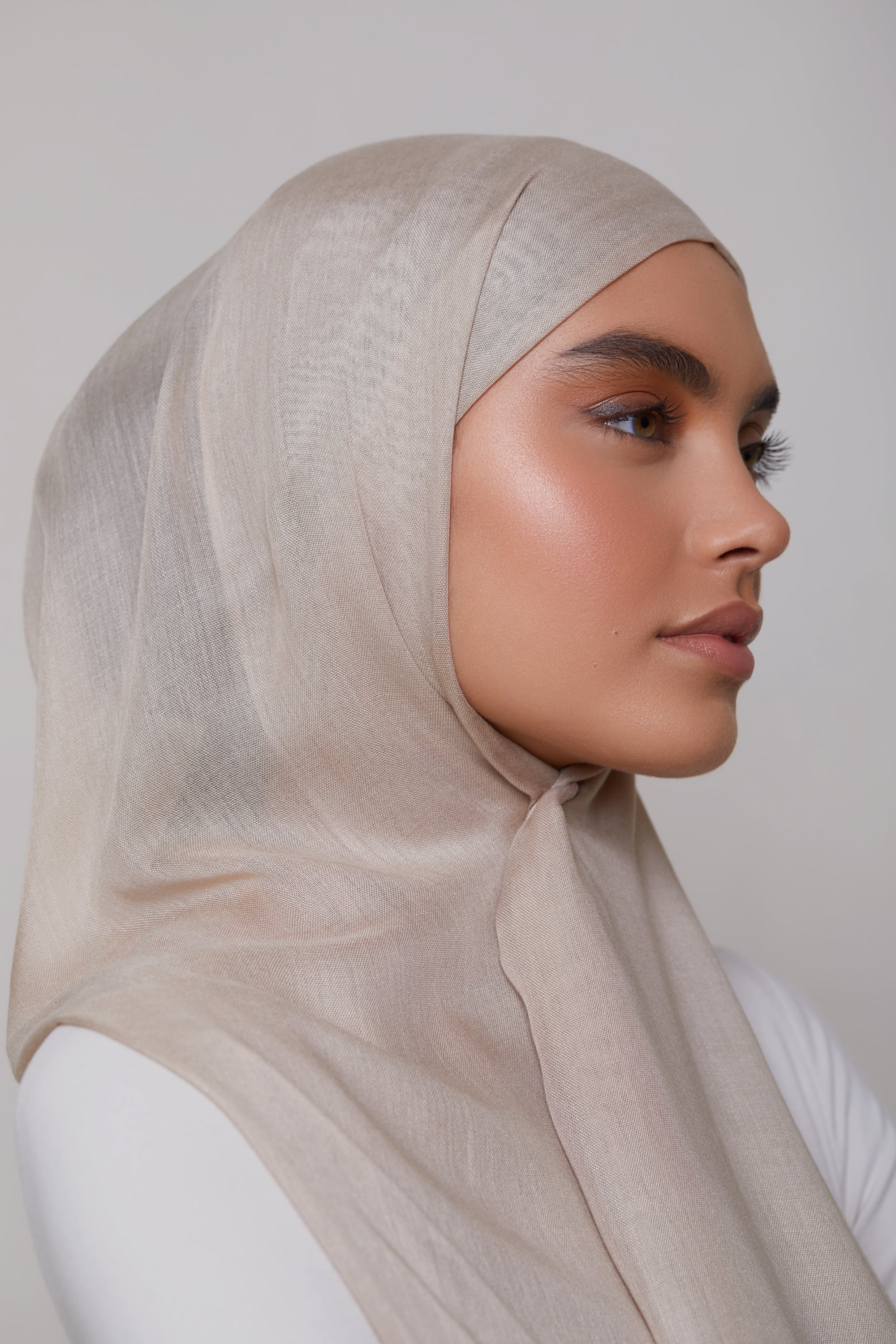 Modal Hijab - Light Sand Veiled 
