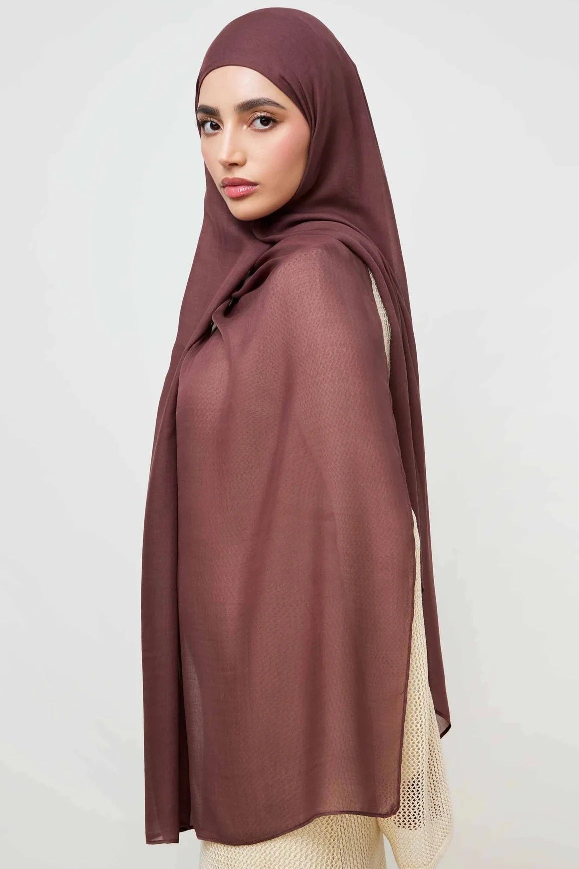 Modal Hijab & Matching Undercap Set - Mahogany Veiled 