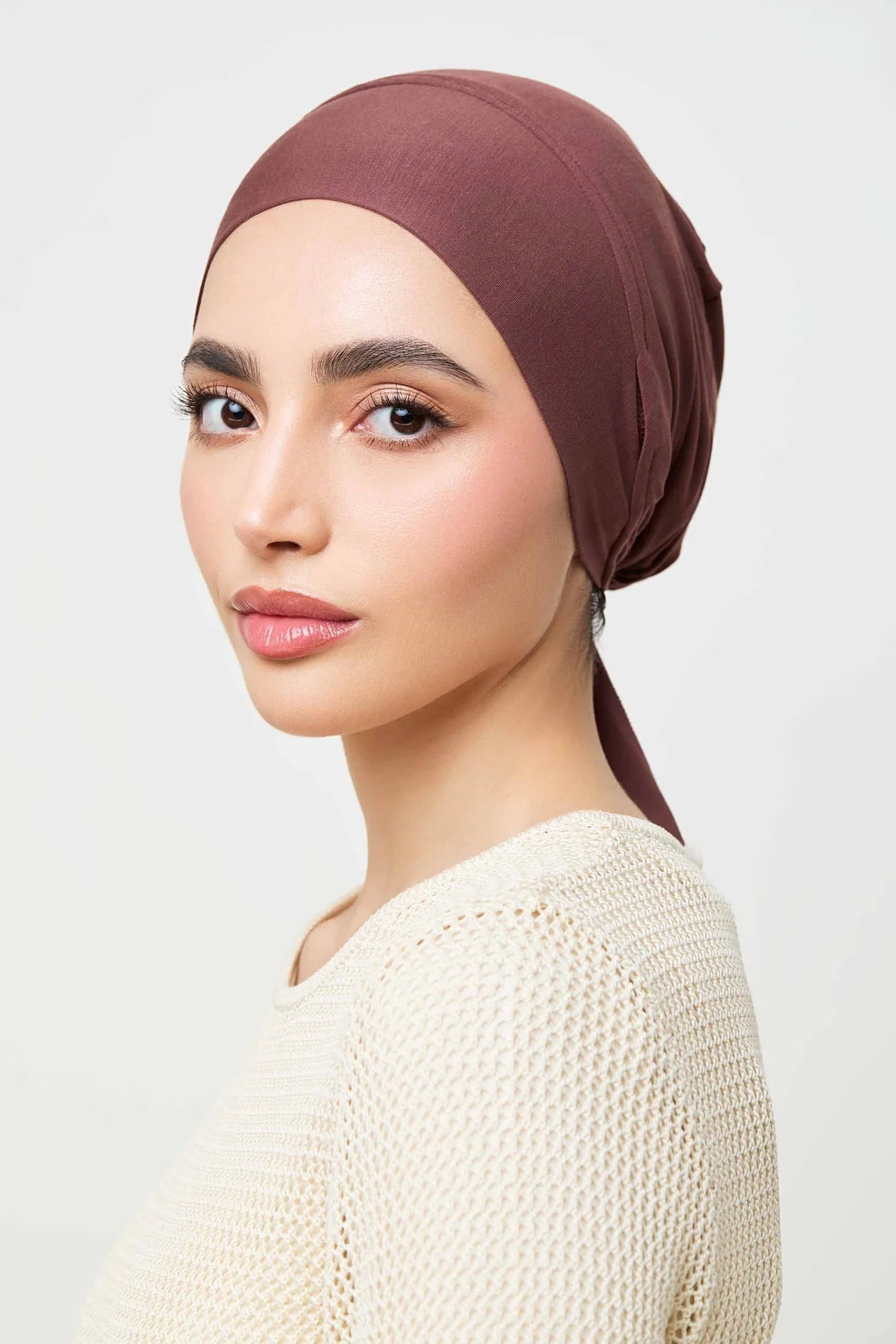 Modal Hijab & Matching Undercap Set - Mahogany Veiled 