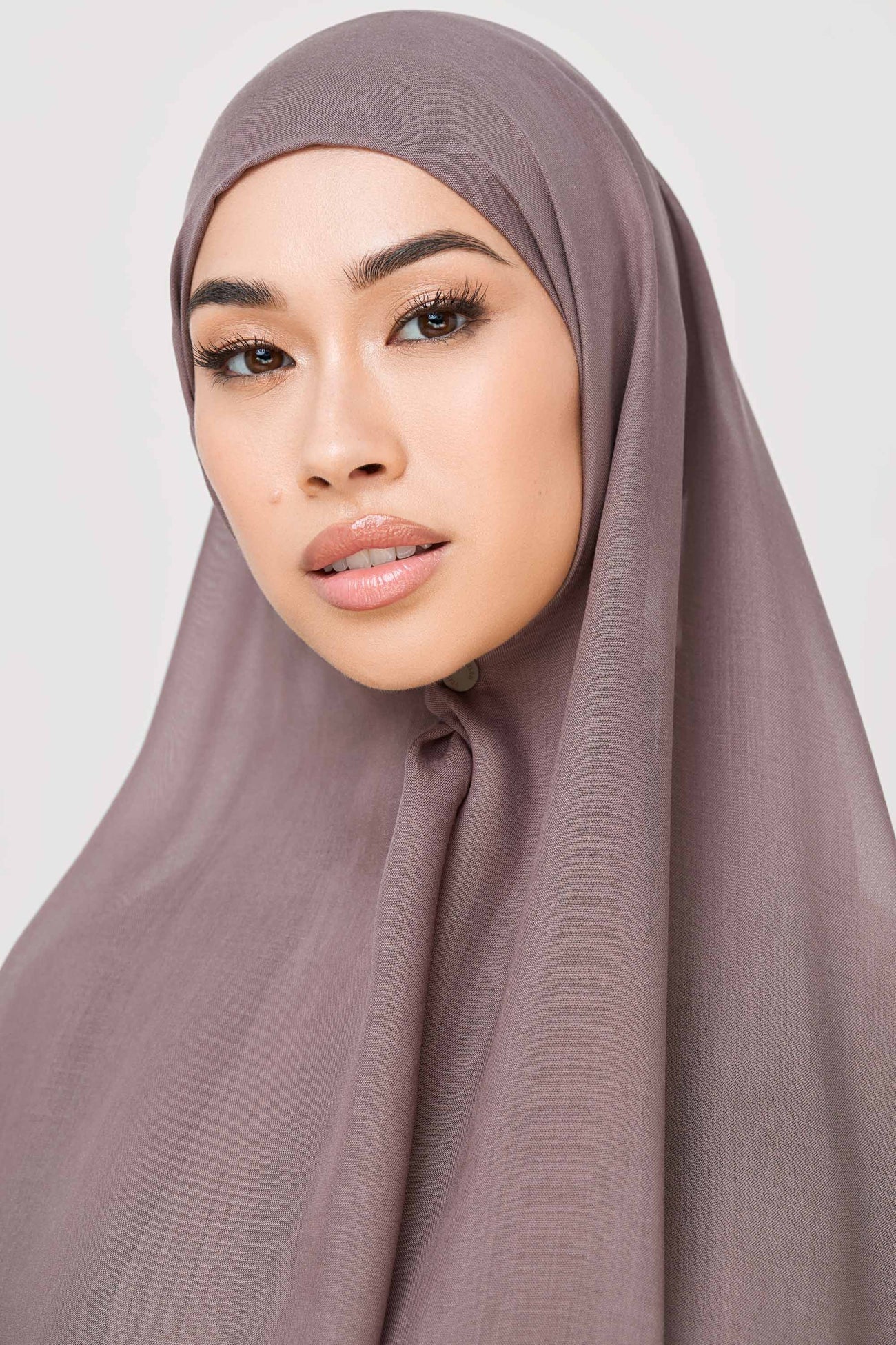 Modal Hijab & Matching Undercap Set - Peppercorn Veiled 