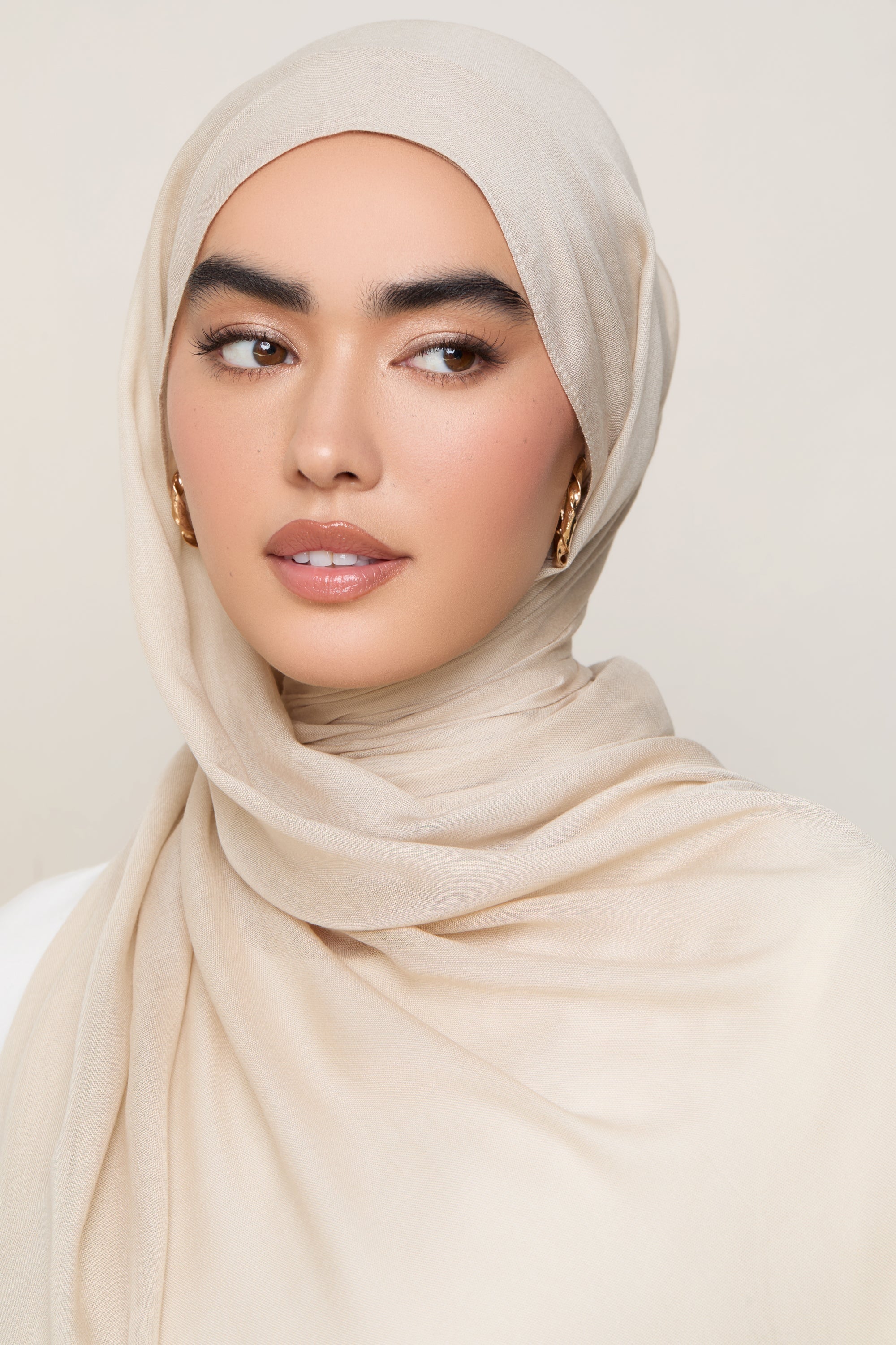 Modal Hijab - Oatmeal Hijabs Veiled 