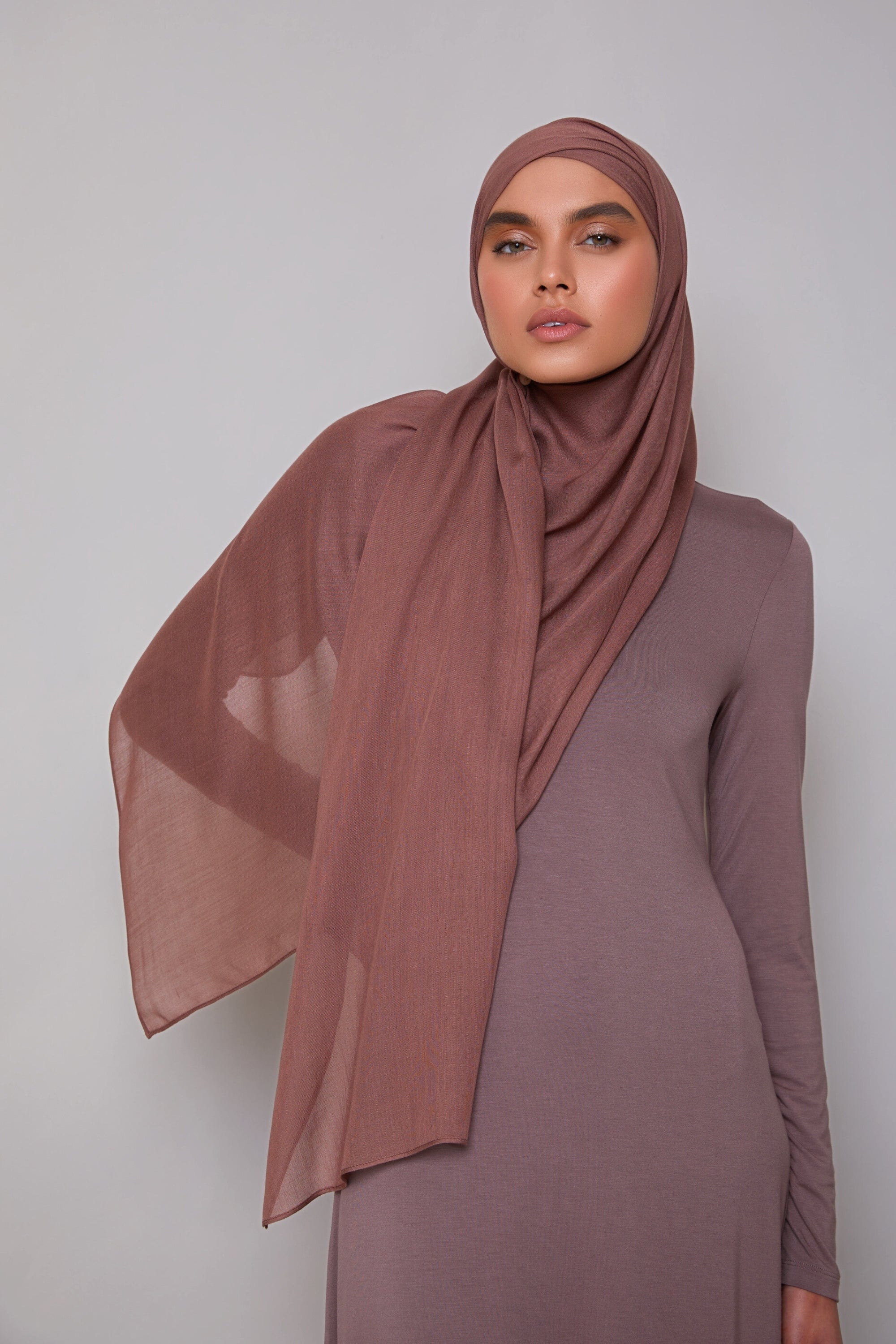 Modal Hijab - Pecan Veiled 