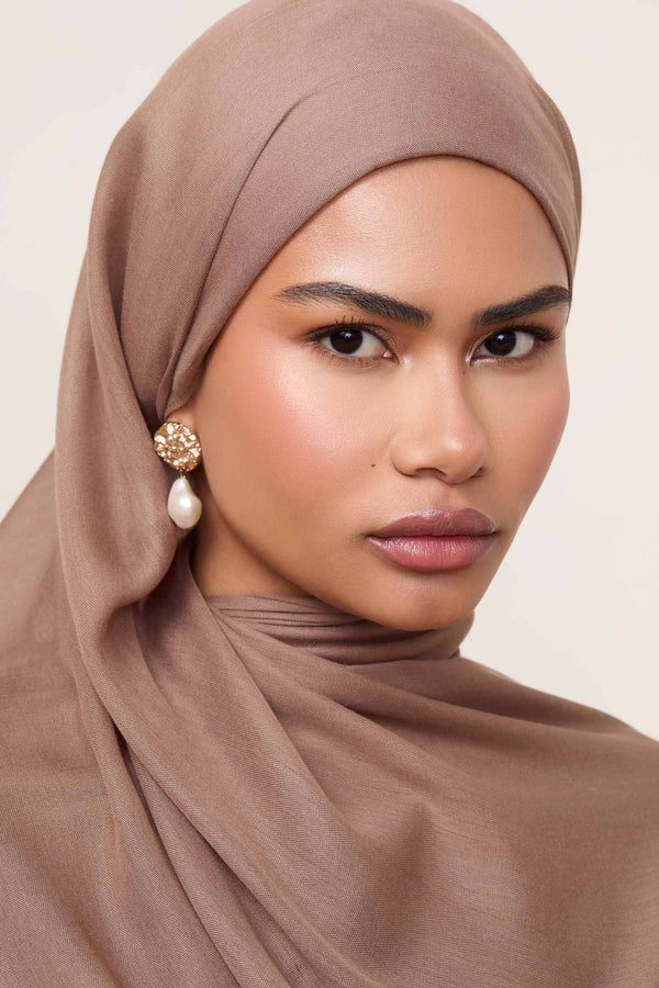 Printed Modal Hijab - Smoky Quartz