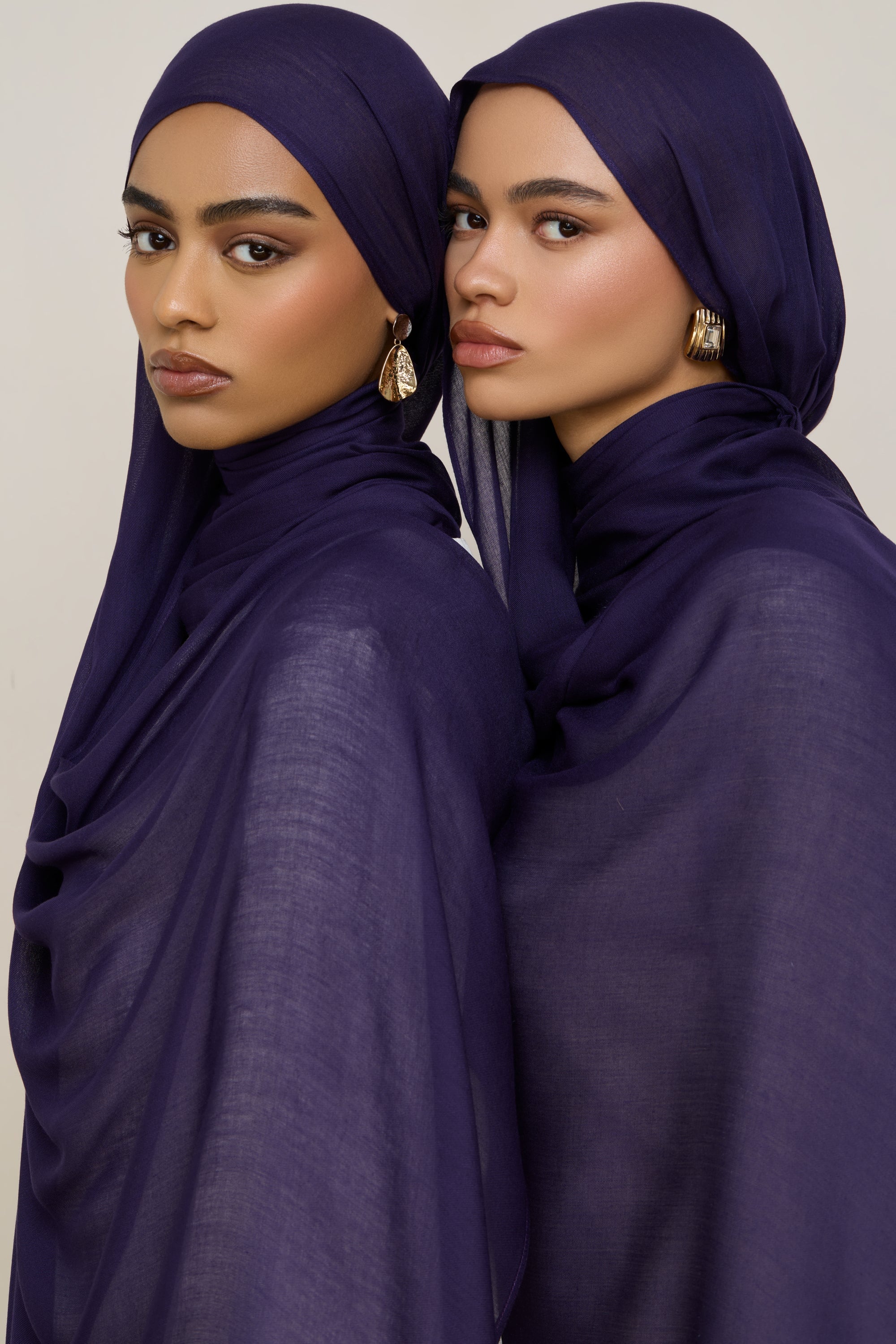Modal Hijab - Purple Velvet Hijabs Veiled 
