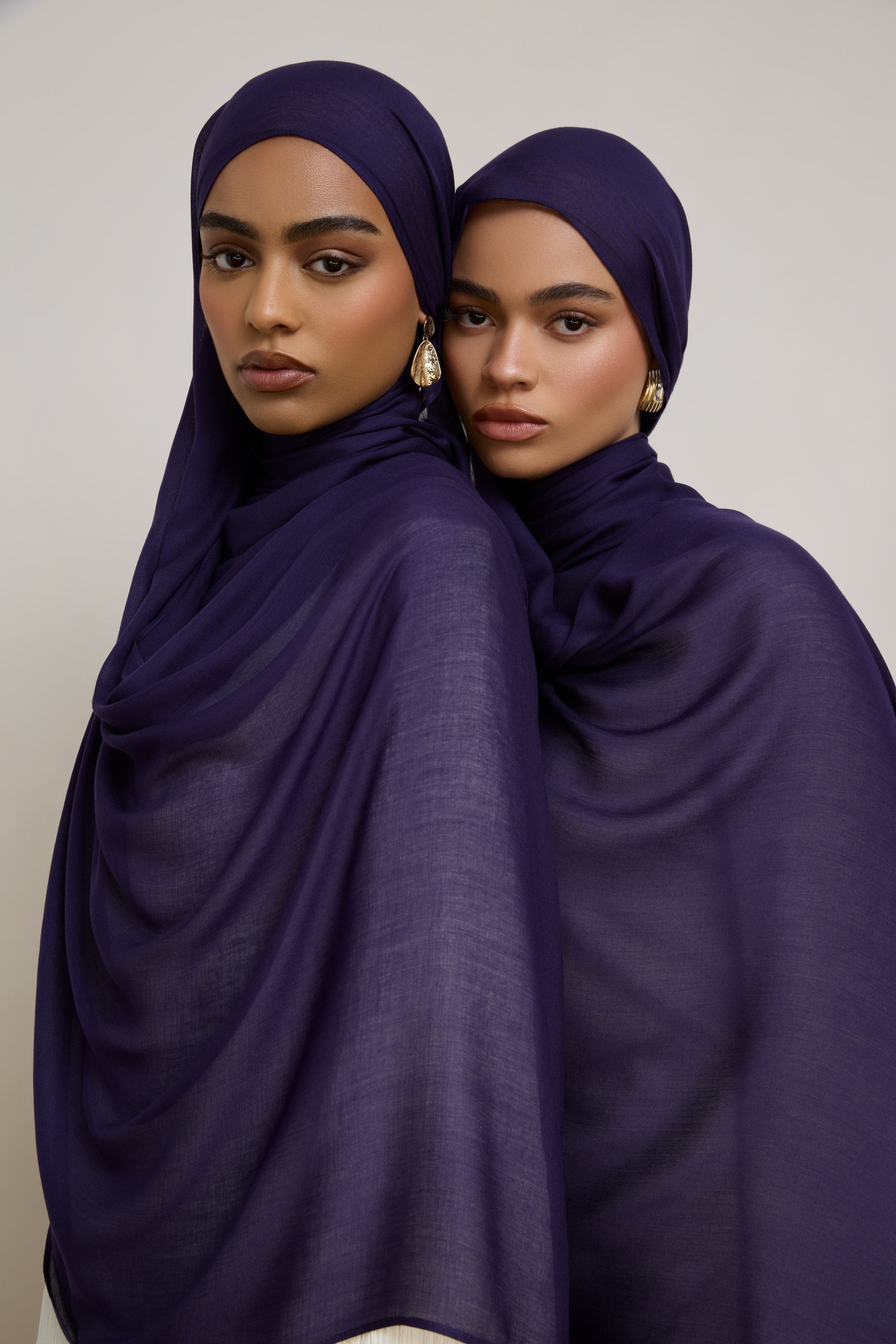 Modal Hijab - Purple Velvet Hijabs Veiled 