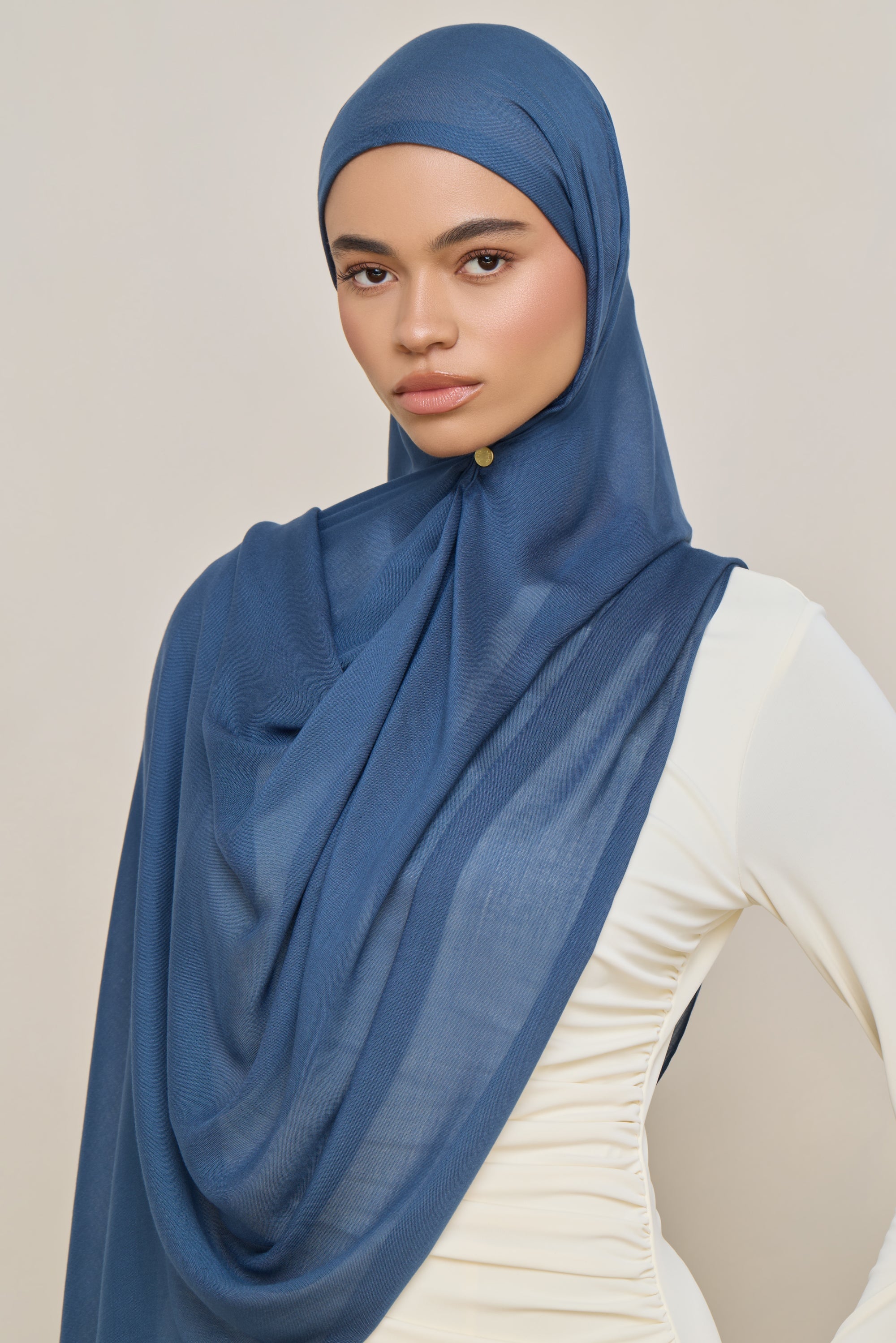 Modal Hijab - Vintage Indigo Hijabs Veiled 