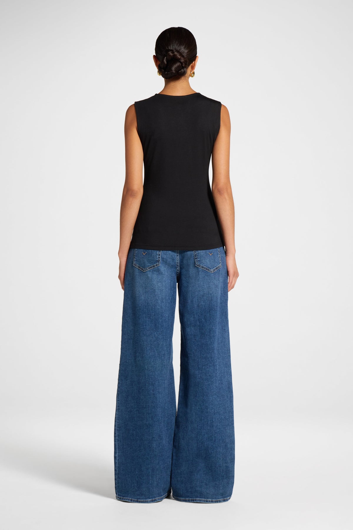 Modal Tank Top - Black Veiled 