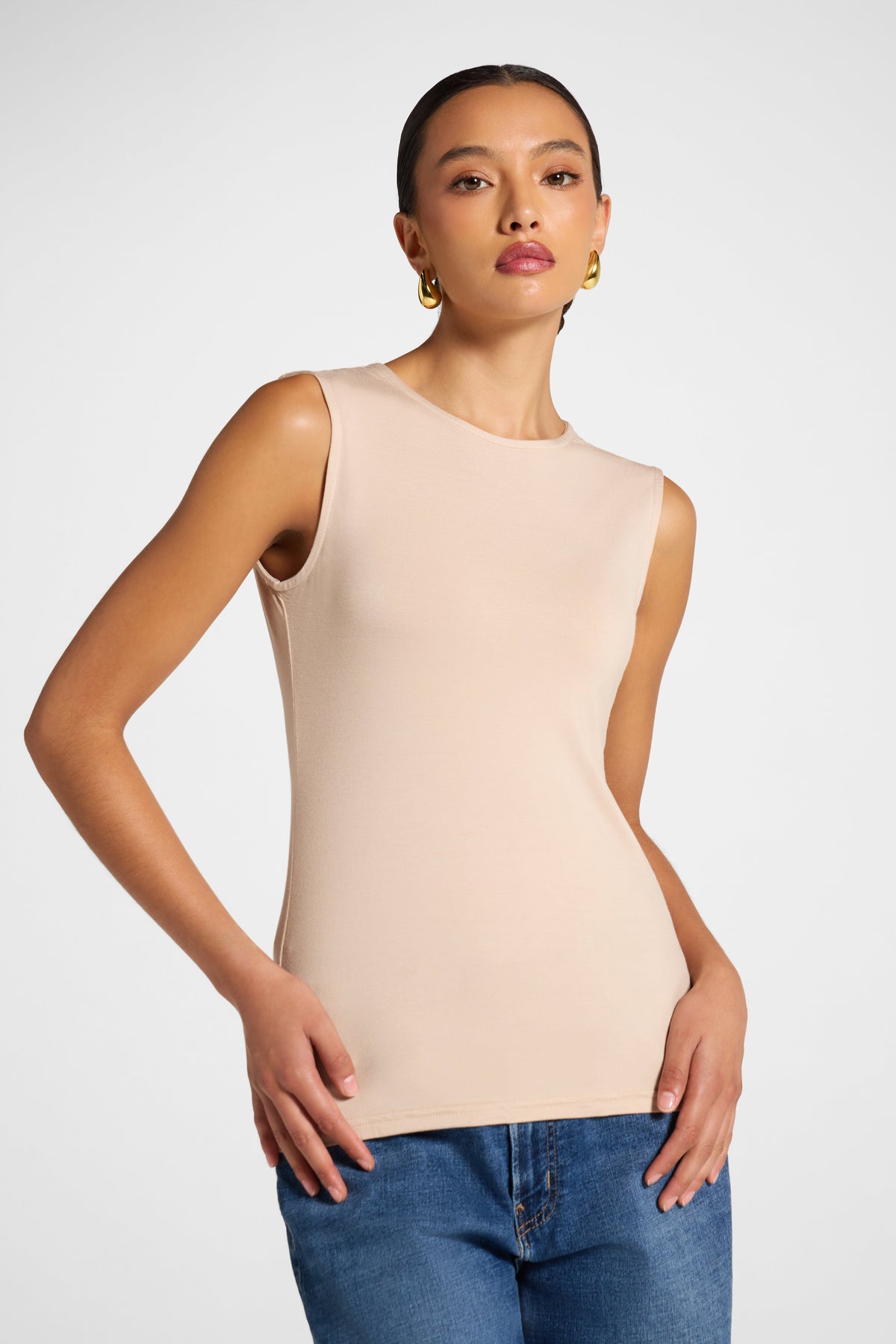 Modal Tank Top - Nude Veiled 