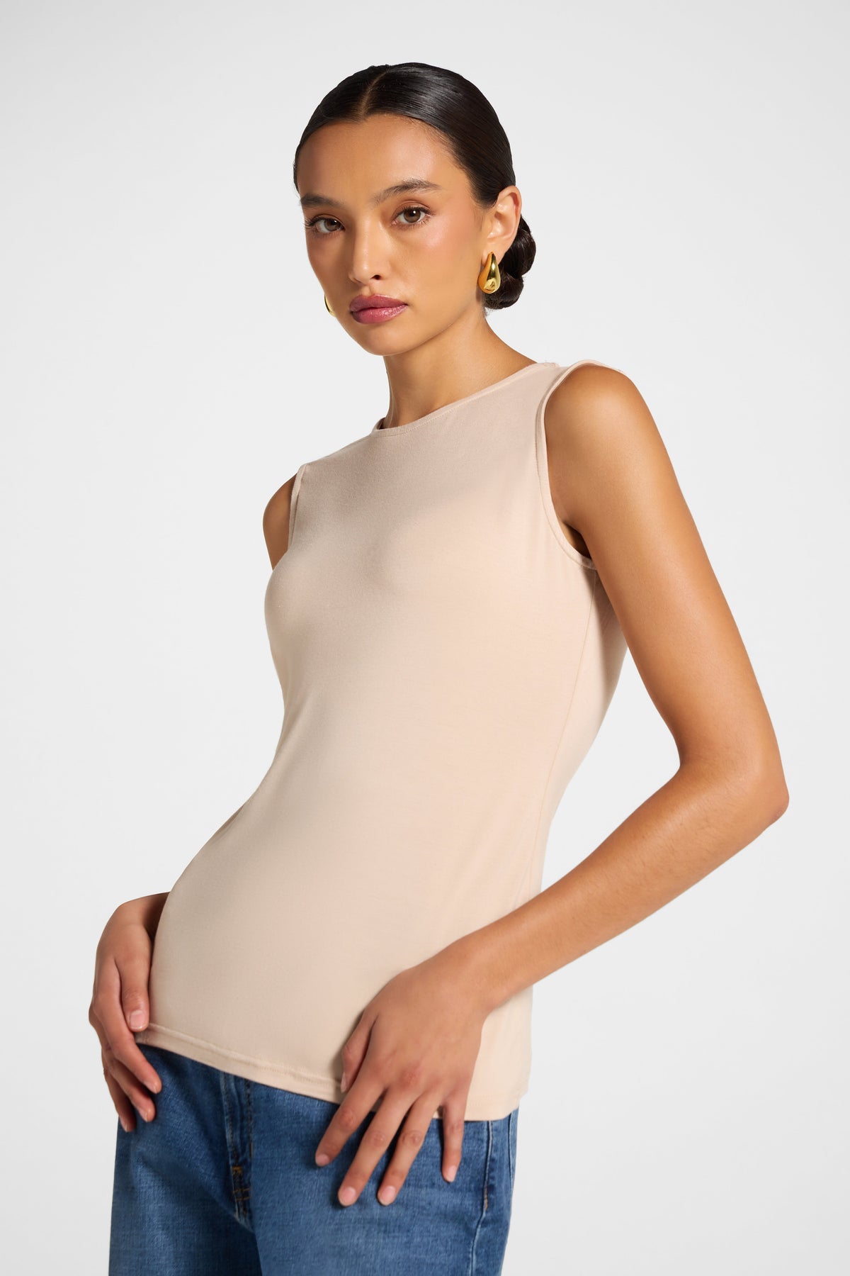 Modal Tank Top - Nude Veiled 