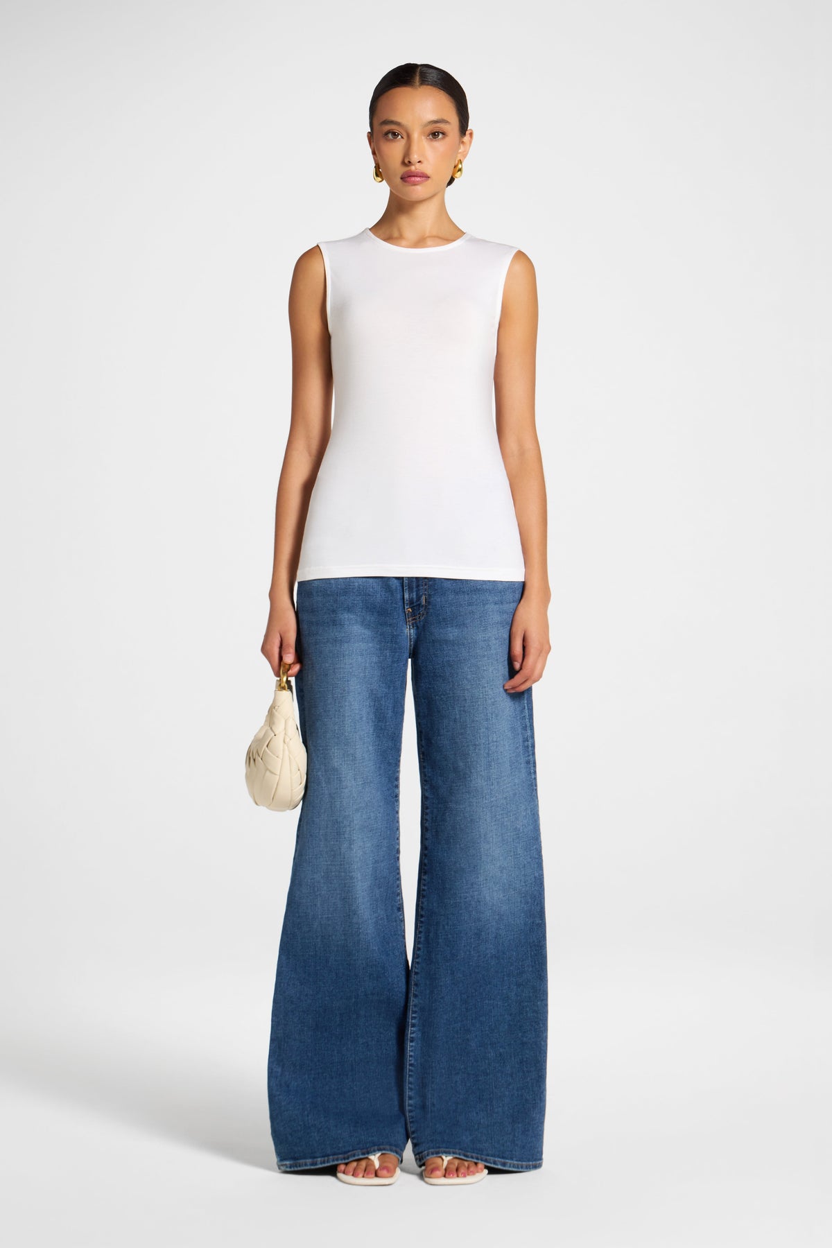 Modal Tank Top - White Veiled 