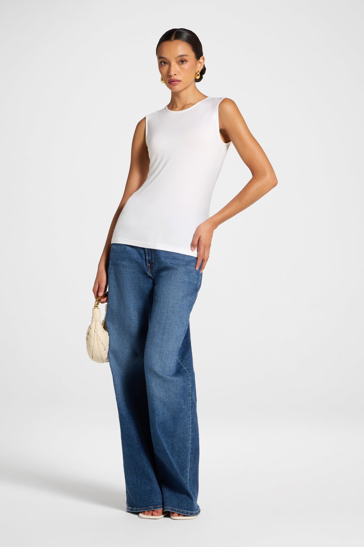 Modal Tank Top - White Veiled 
