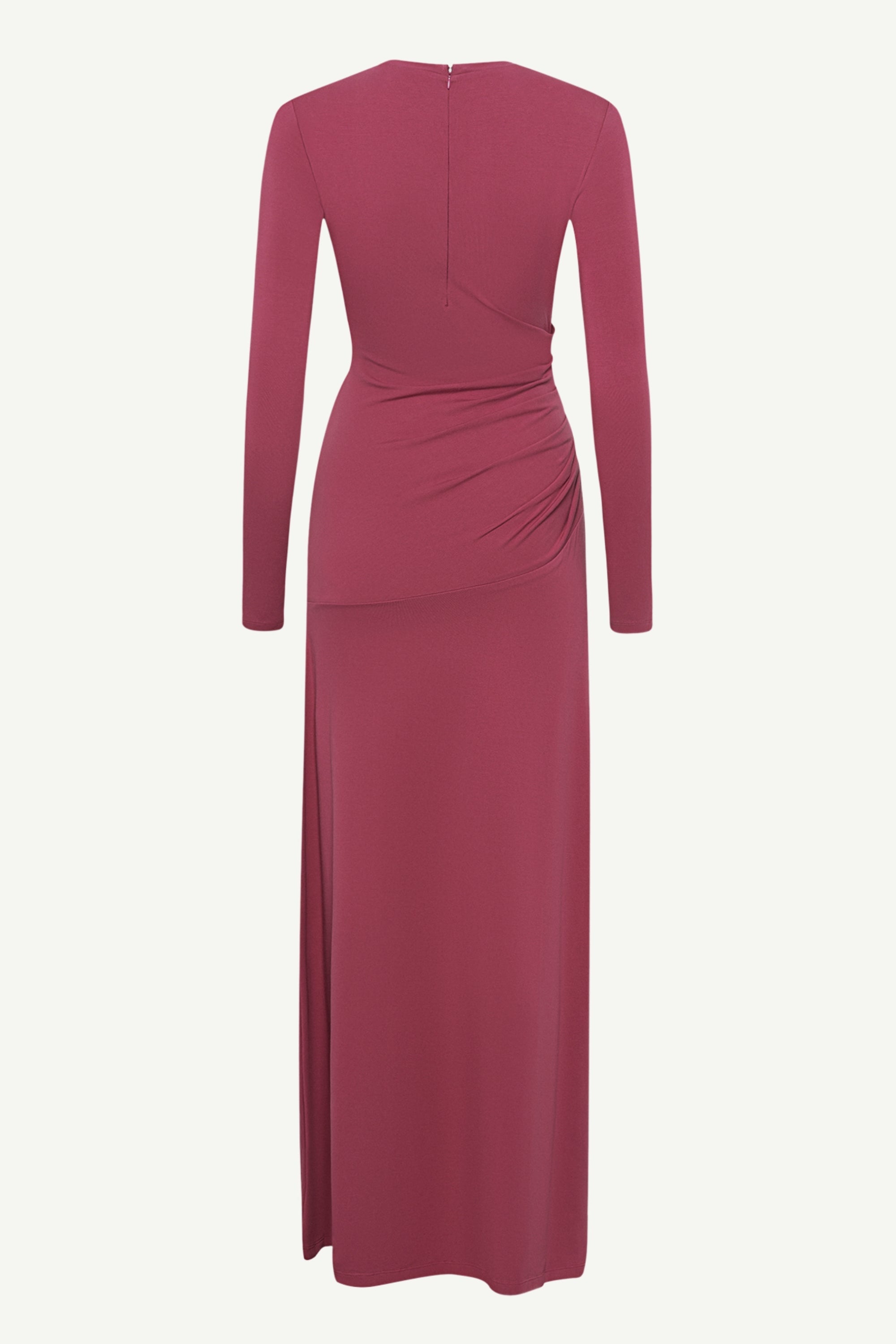 Natalie Rouched Jersey Maxi Dress - Dry Rose Clothing Veiled 