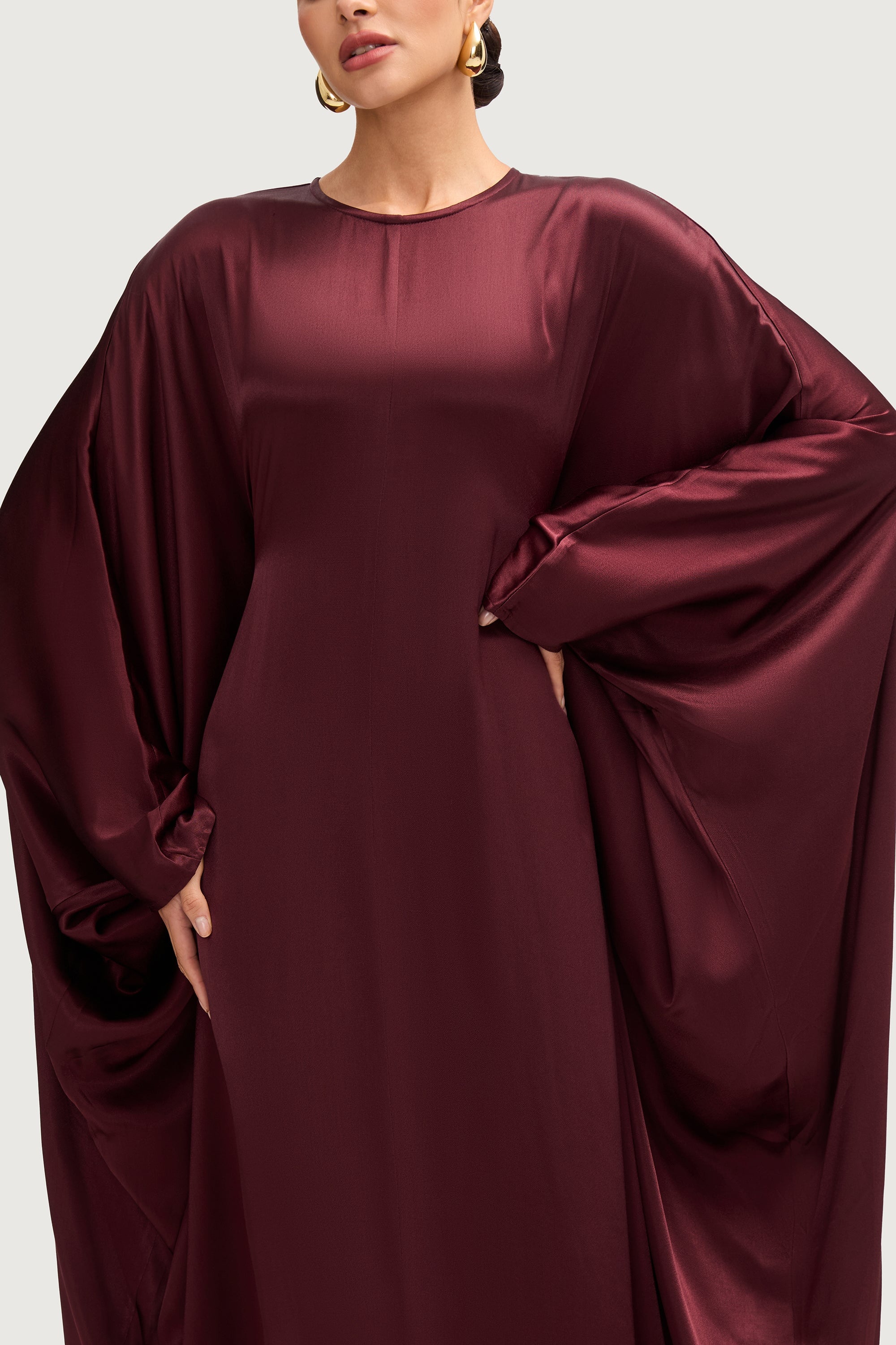 Nayla Silk Butterfly Inner Tie Abaya - Karaz Abayas Veiled 