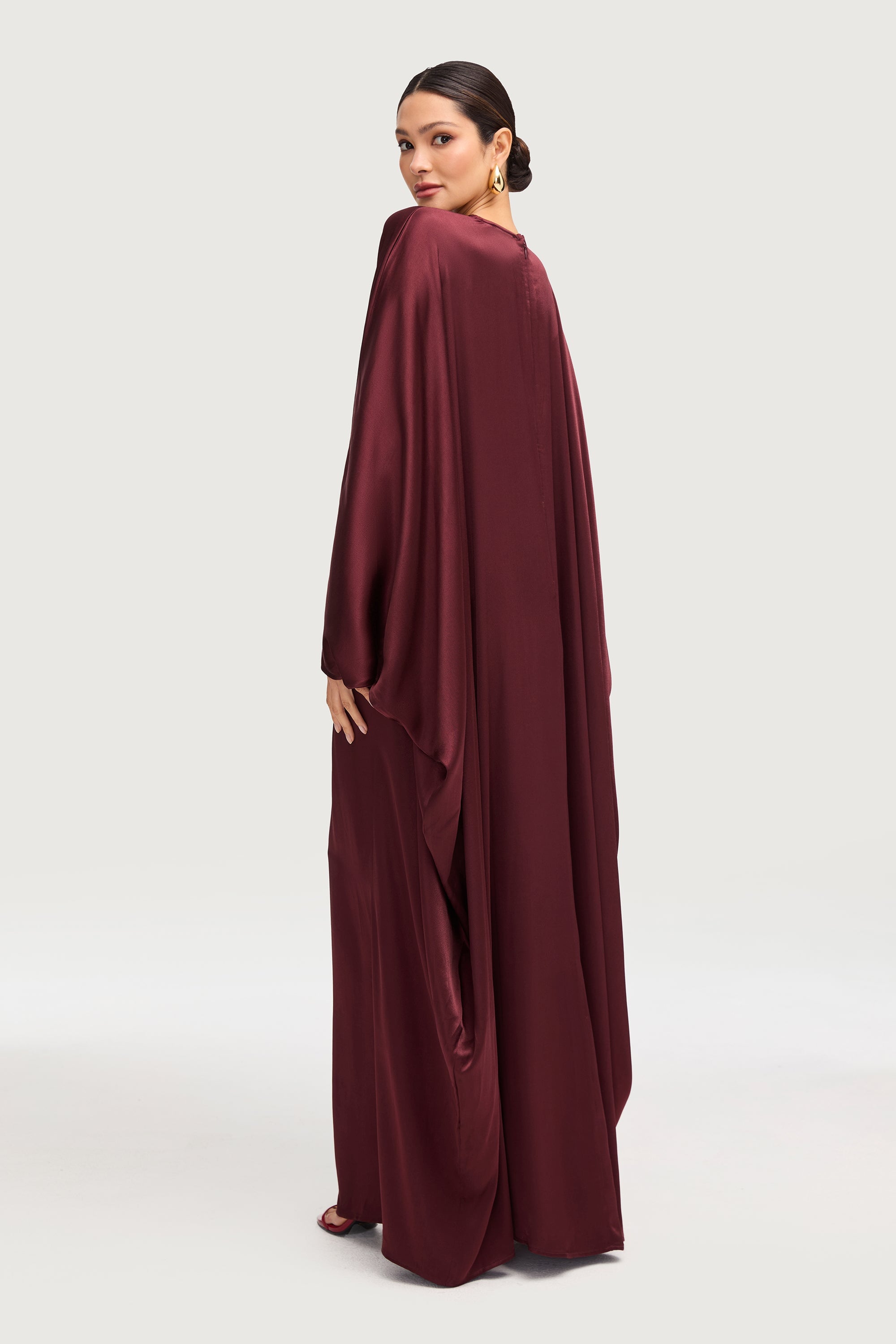 Nayla Silk Butterfly Inner Tie Abaya - Karaz Abayas Veiled 