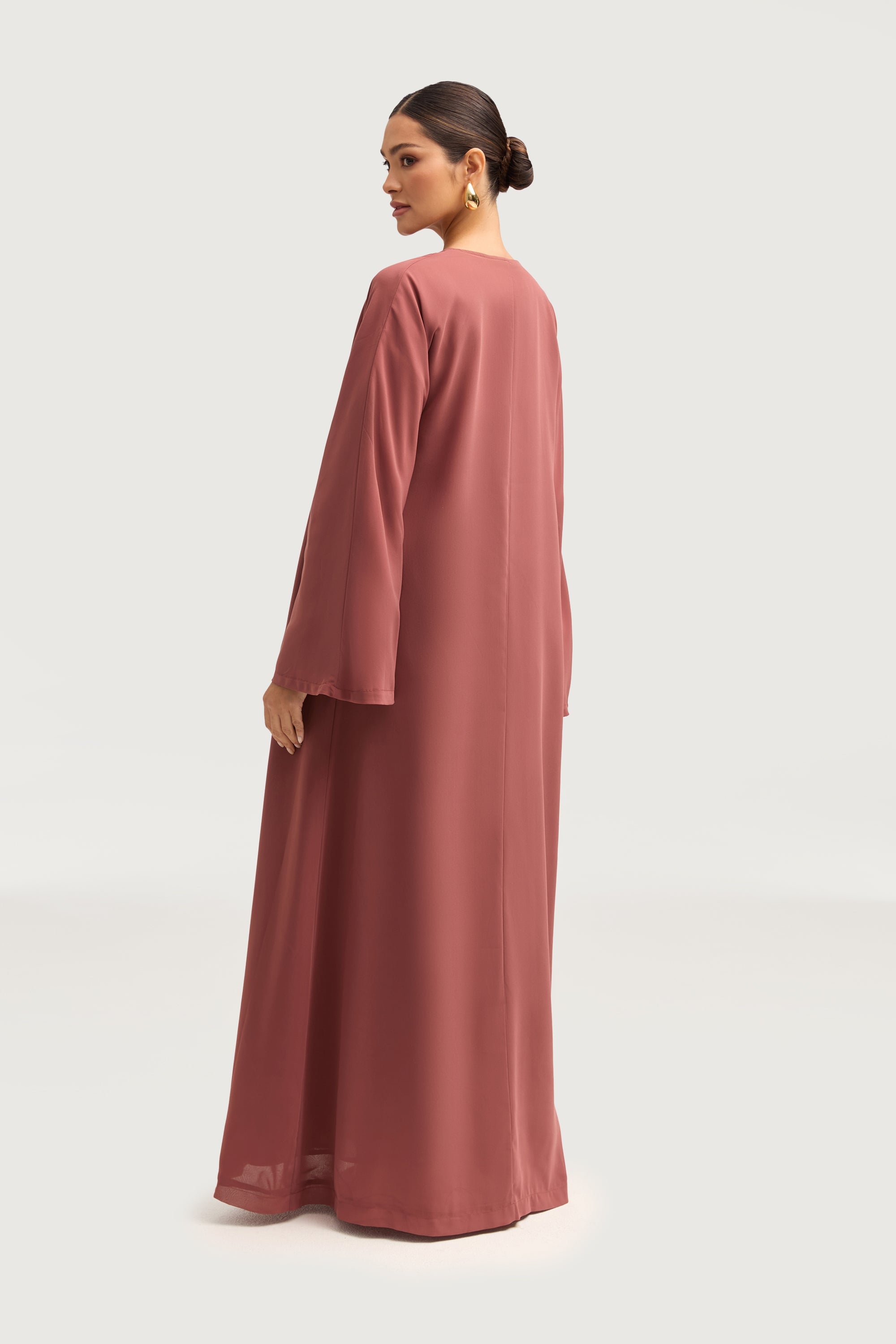 Nevene Three Piece Abaya Set - Toasted Pecan Sets Veiled 