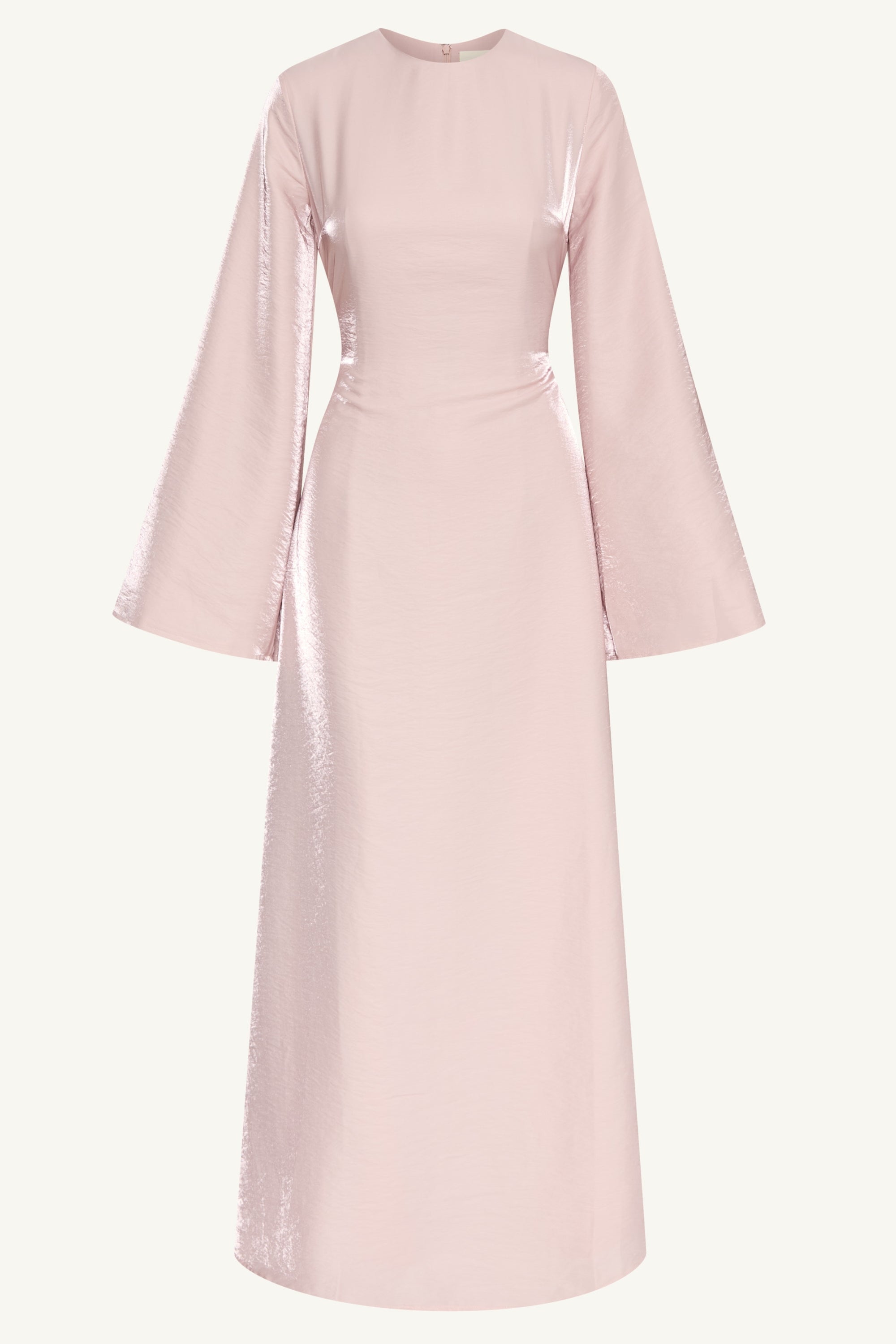 Nourhan Lace Up Back Maxi Dress - Pastel Pink Dresses Veiled 