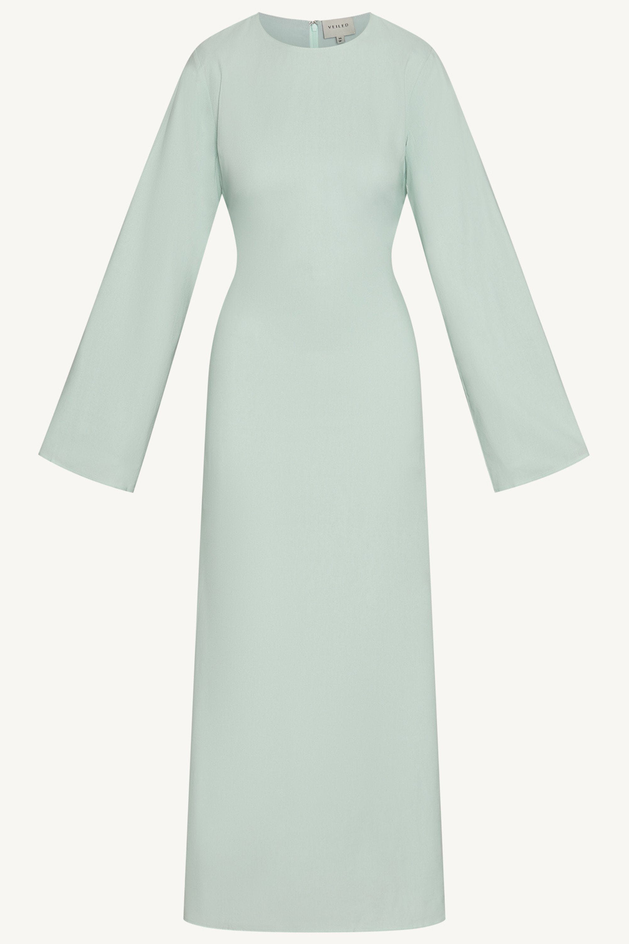 Nyla Linen Tie Maxi Dress - Blue Sky Abayas Veiled 