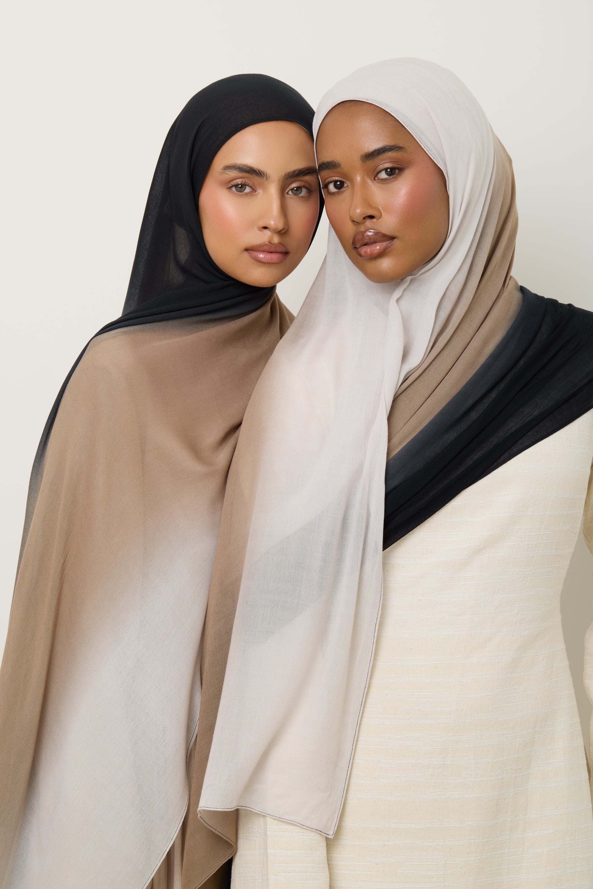 Ombre Modal Hijab - Ash Mocha Hijabs Veiled 