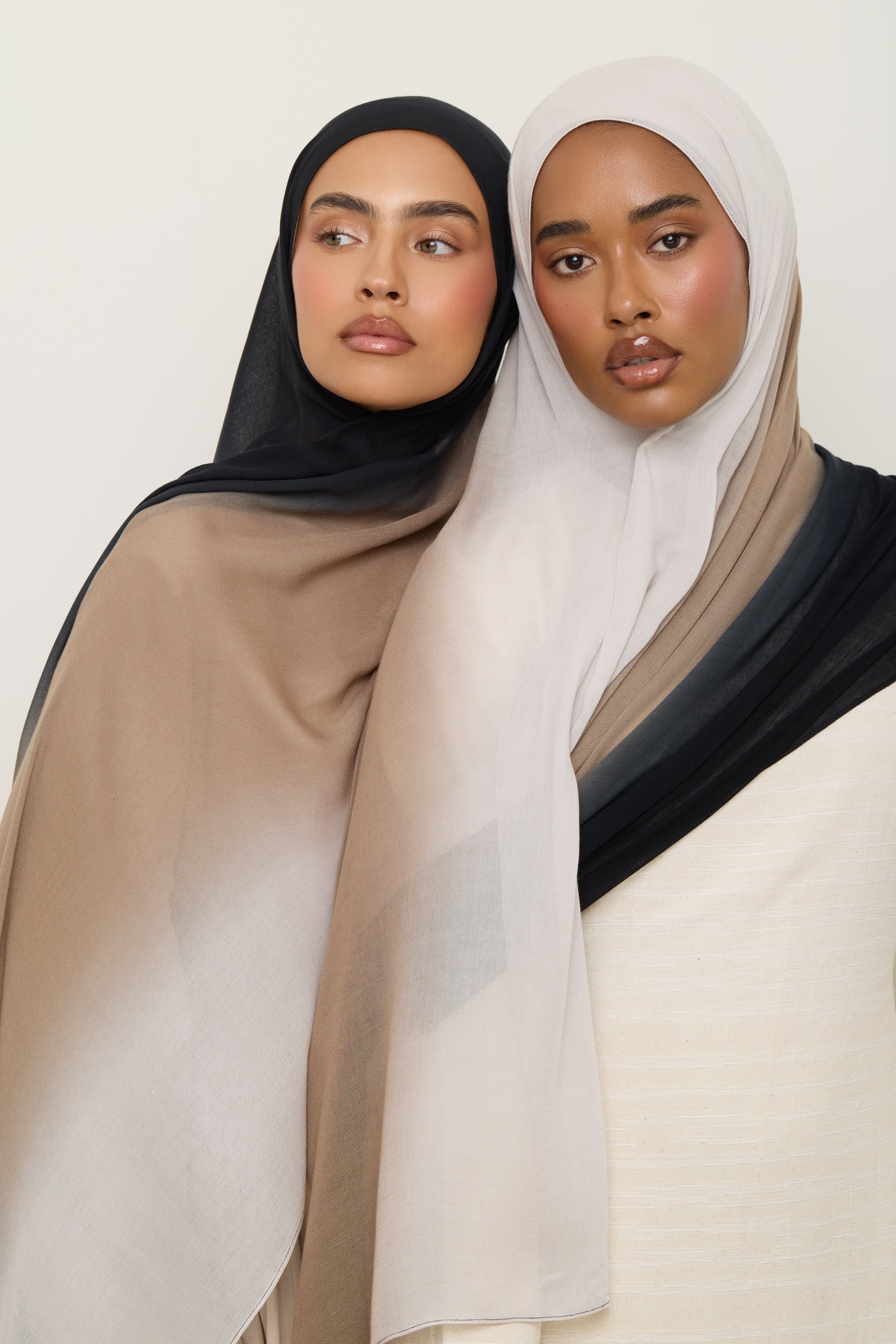 Ombre Modal Hijab - Ash Mocha Hijabs Veiled 