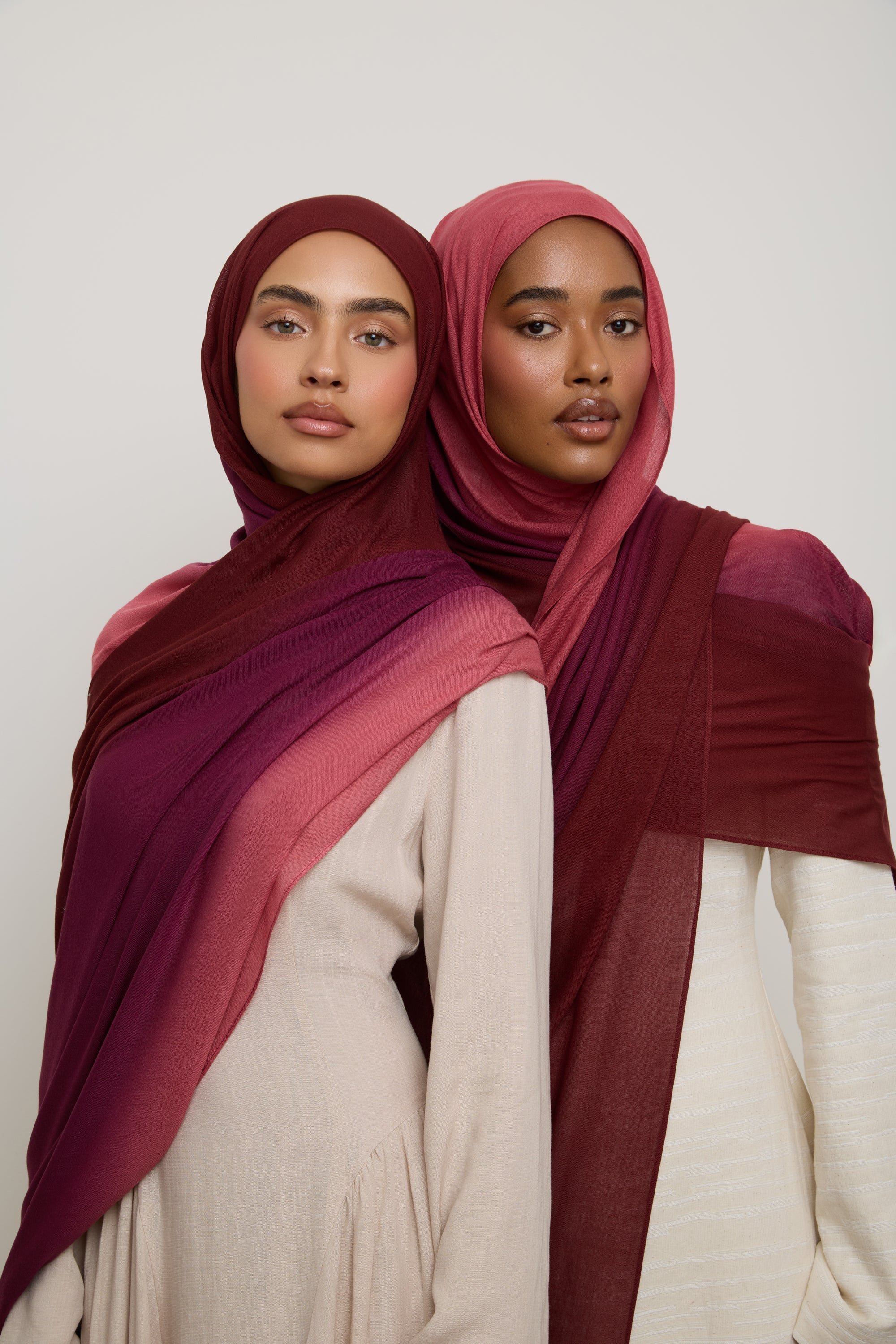 Ombre Modal Hijab - Berry Hijab Veiled 