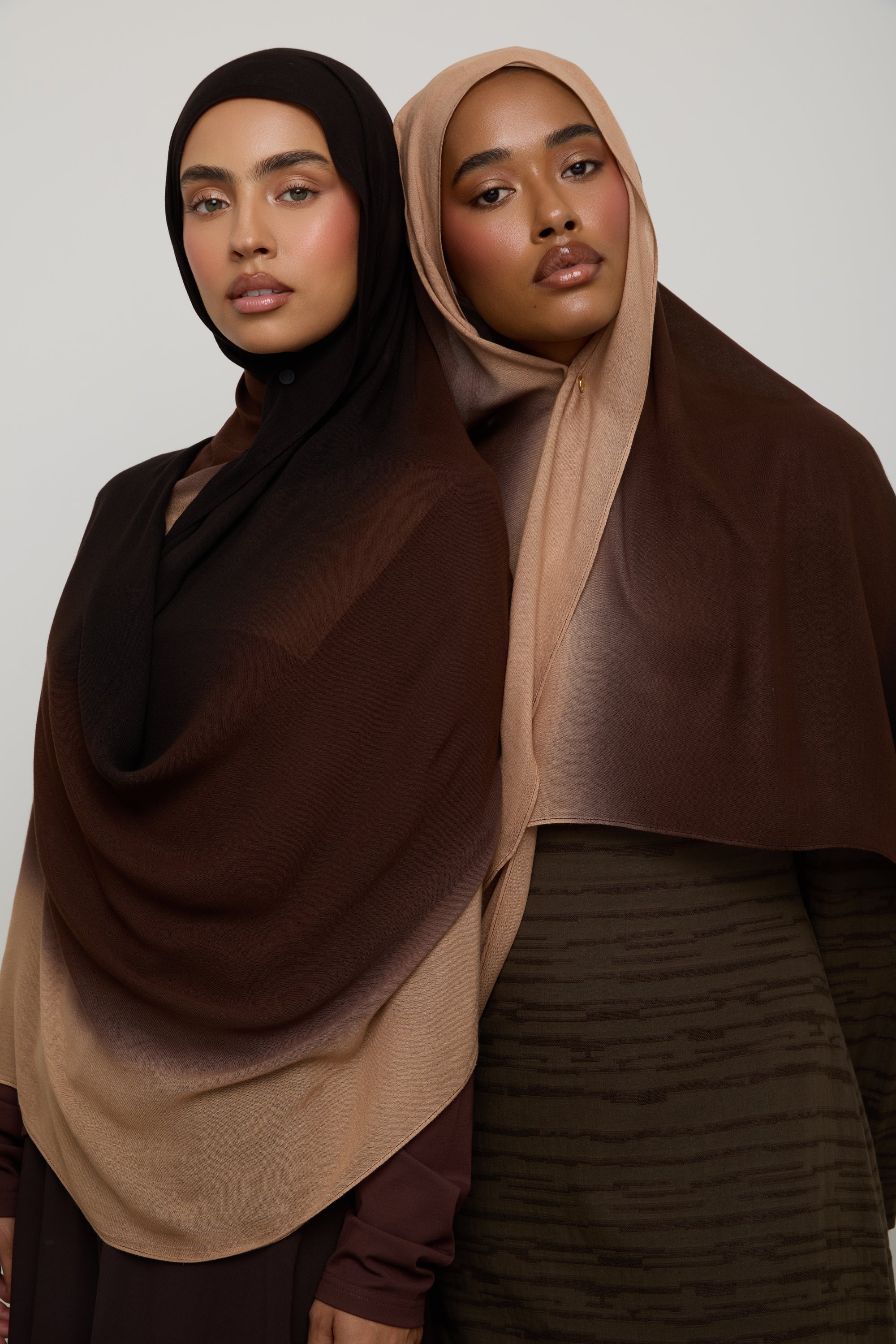 Ombre Modal Hijab - Black Coffee Hijab Veiled 