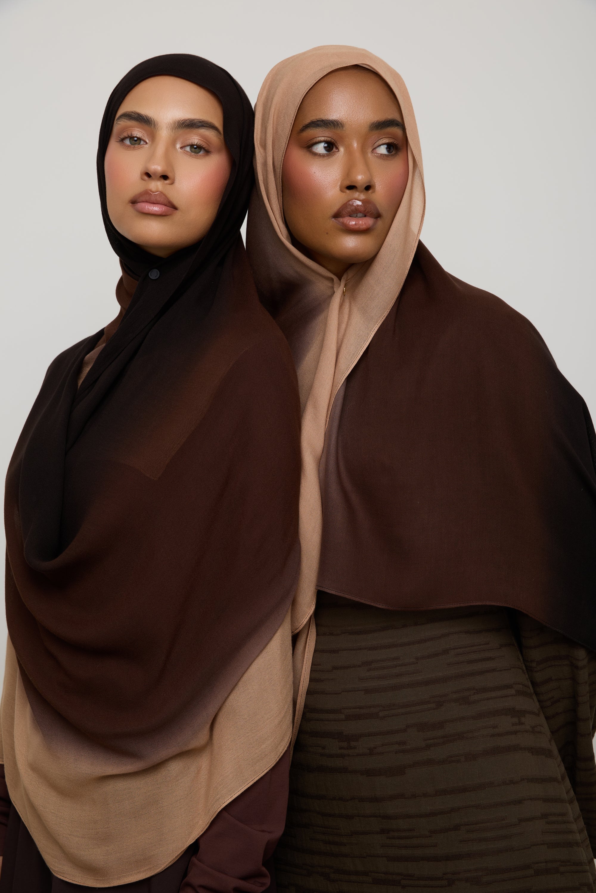 Ombre Modal Hijab - Black Coffee Hijab Veiled 