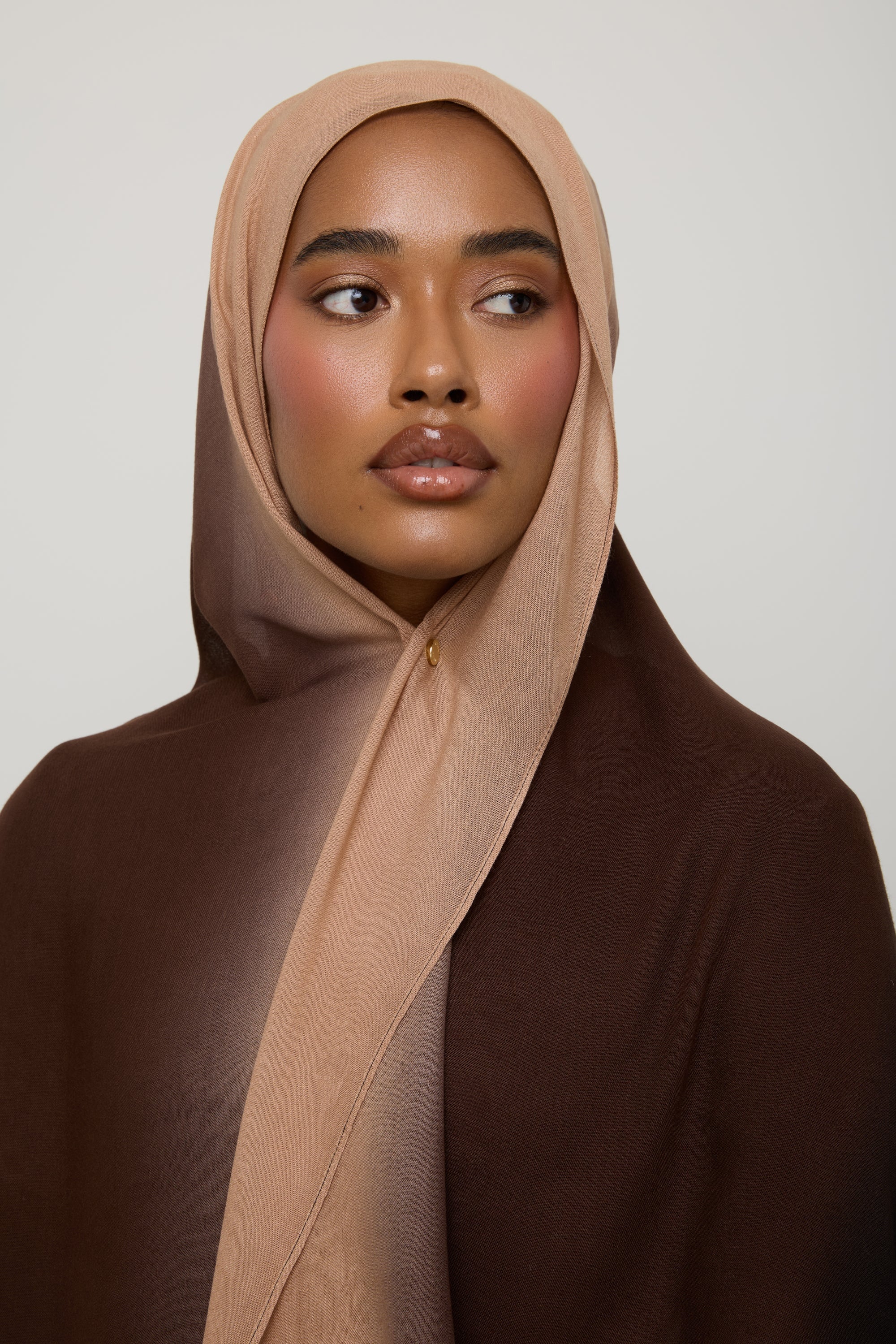Ombre Modal Hijab - Black Coffee Hijab Veiled 