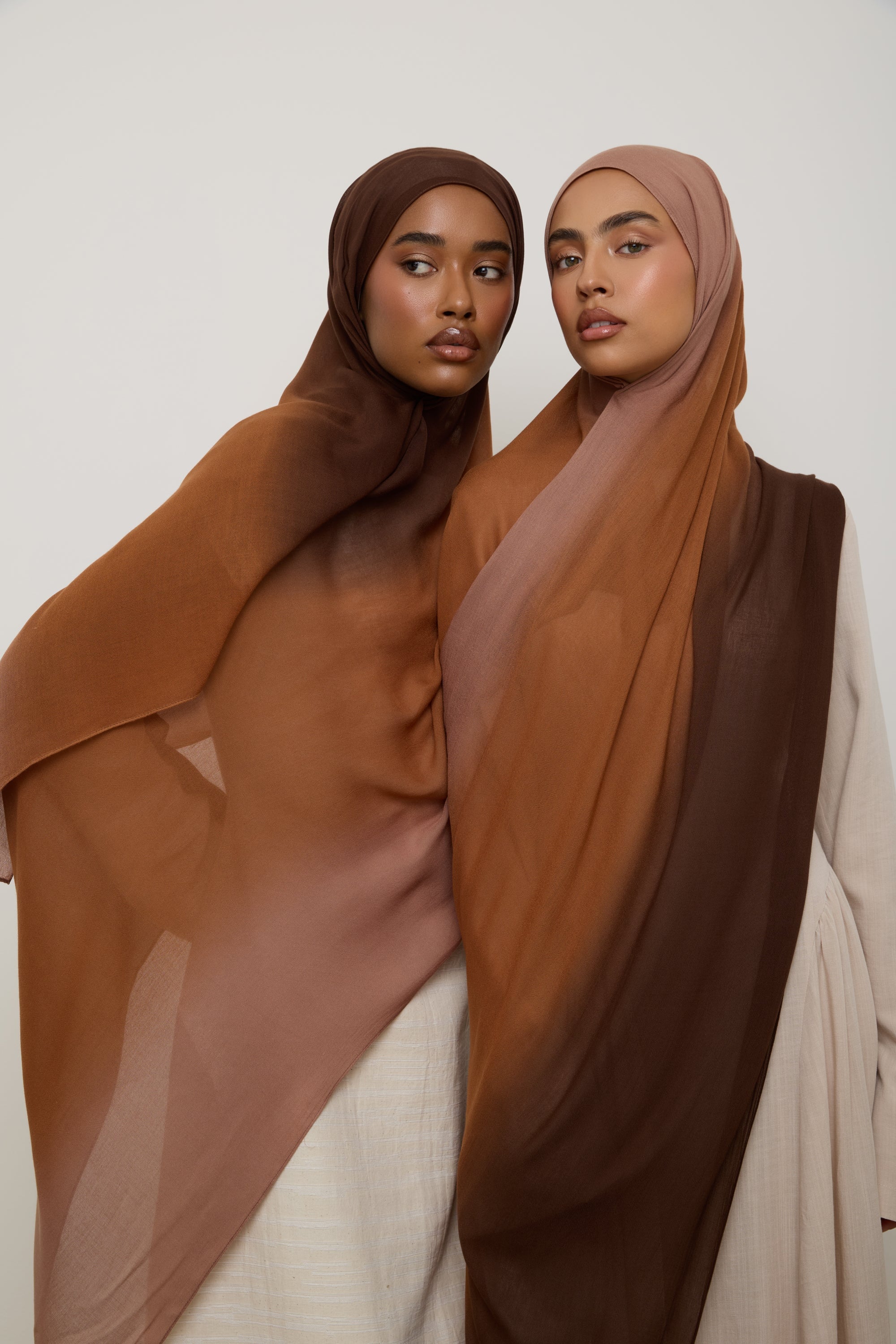 Ombre Modal Hijab - Chocolate Hijab Veiled 