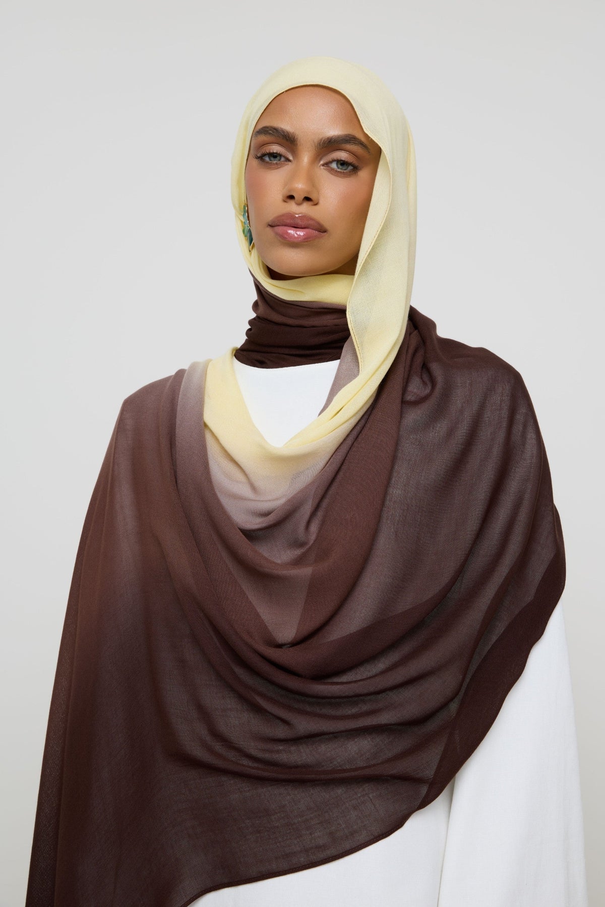 Ombre Modal Hijab - Chocolate Banana Hijabs Veiled 