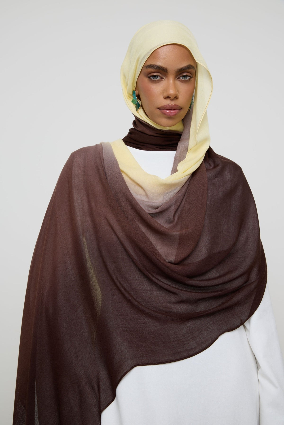 Ombre Modal Hijab - Chocolate Banana Hijabs Veiled 
